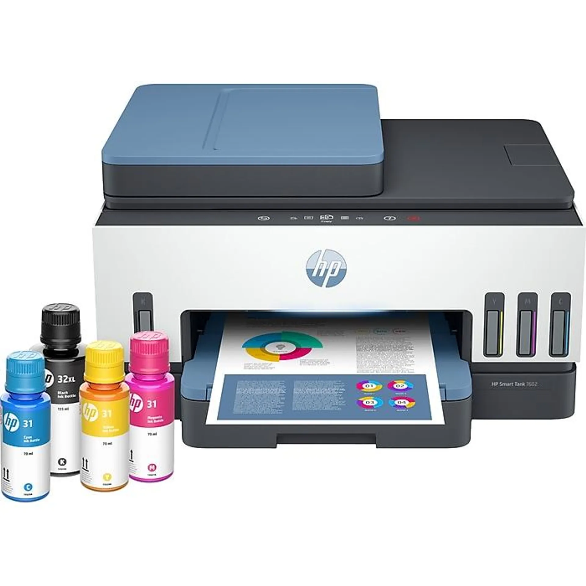 HP Smart Tank 7602 Wireless Color All-in-One Ink Tank,