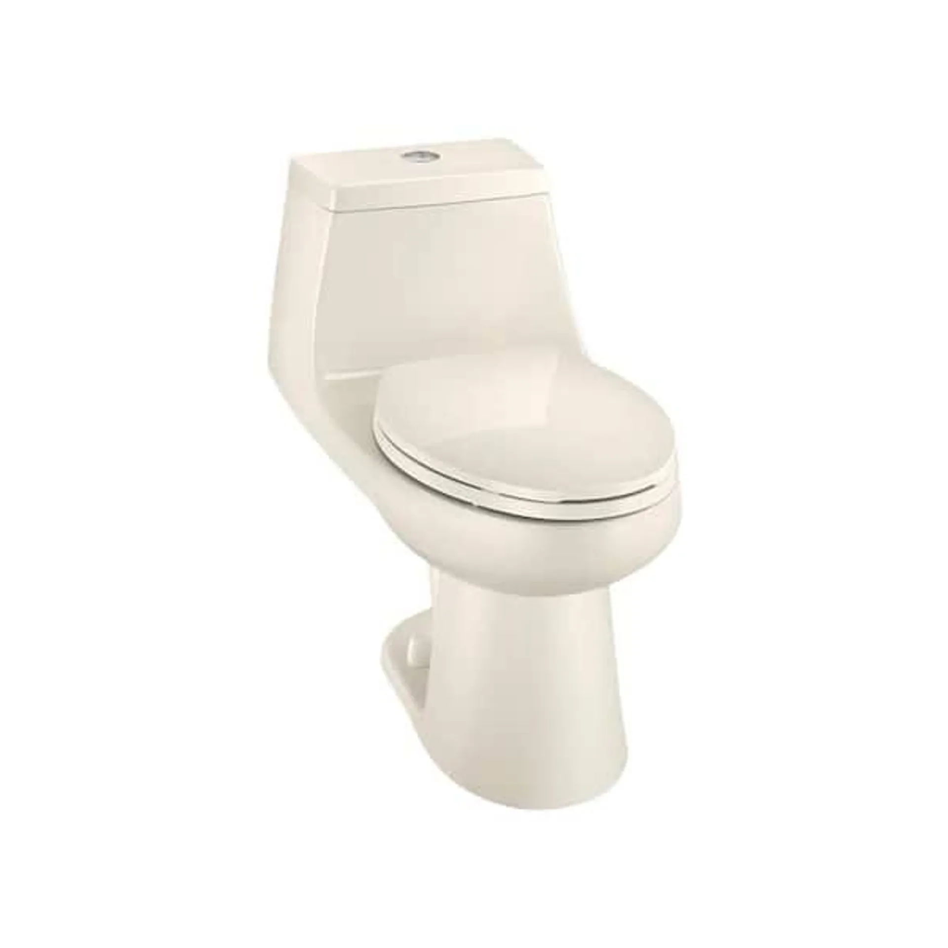 McClure 12 inch Rough In One-Piece 1.1 GPF/1.6 GPF Dual Flush Elongated Toilet in Biscuit Seat Included