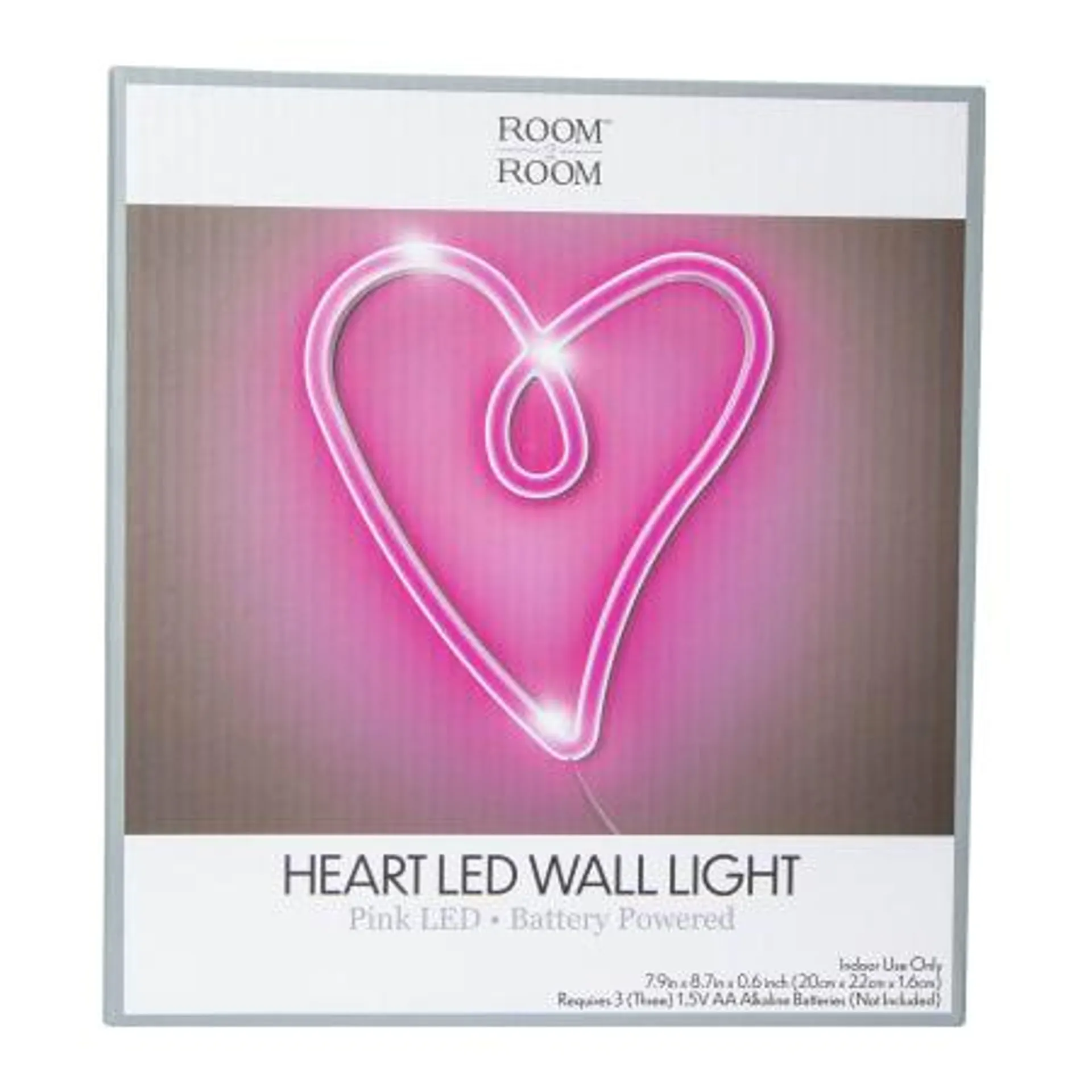 Heart LED Wall Light 7.9in x 8.7in