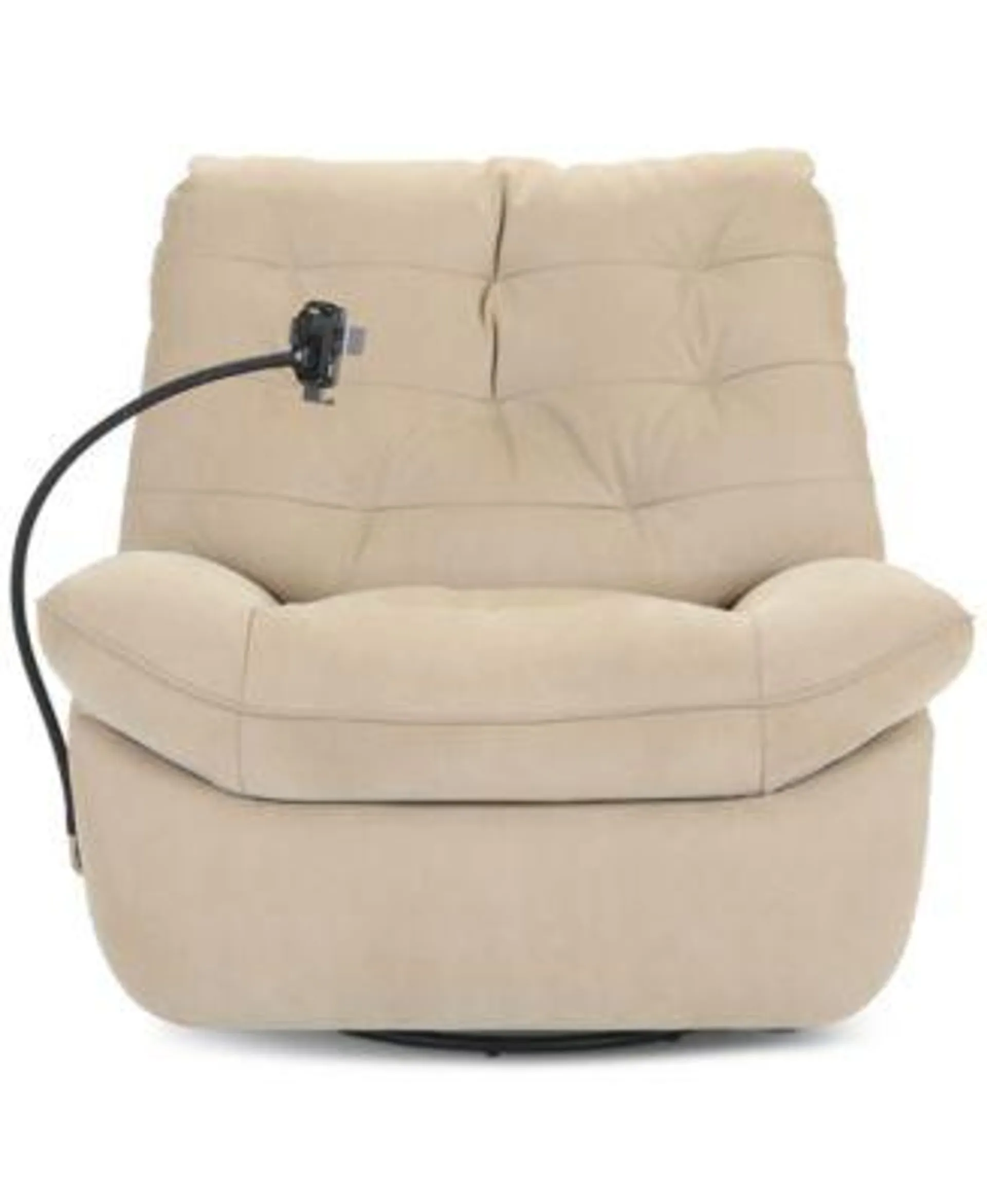 Bovell Fabric Power Swivel Glide Recliner, Created for Macy's