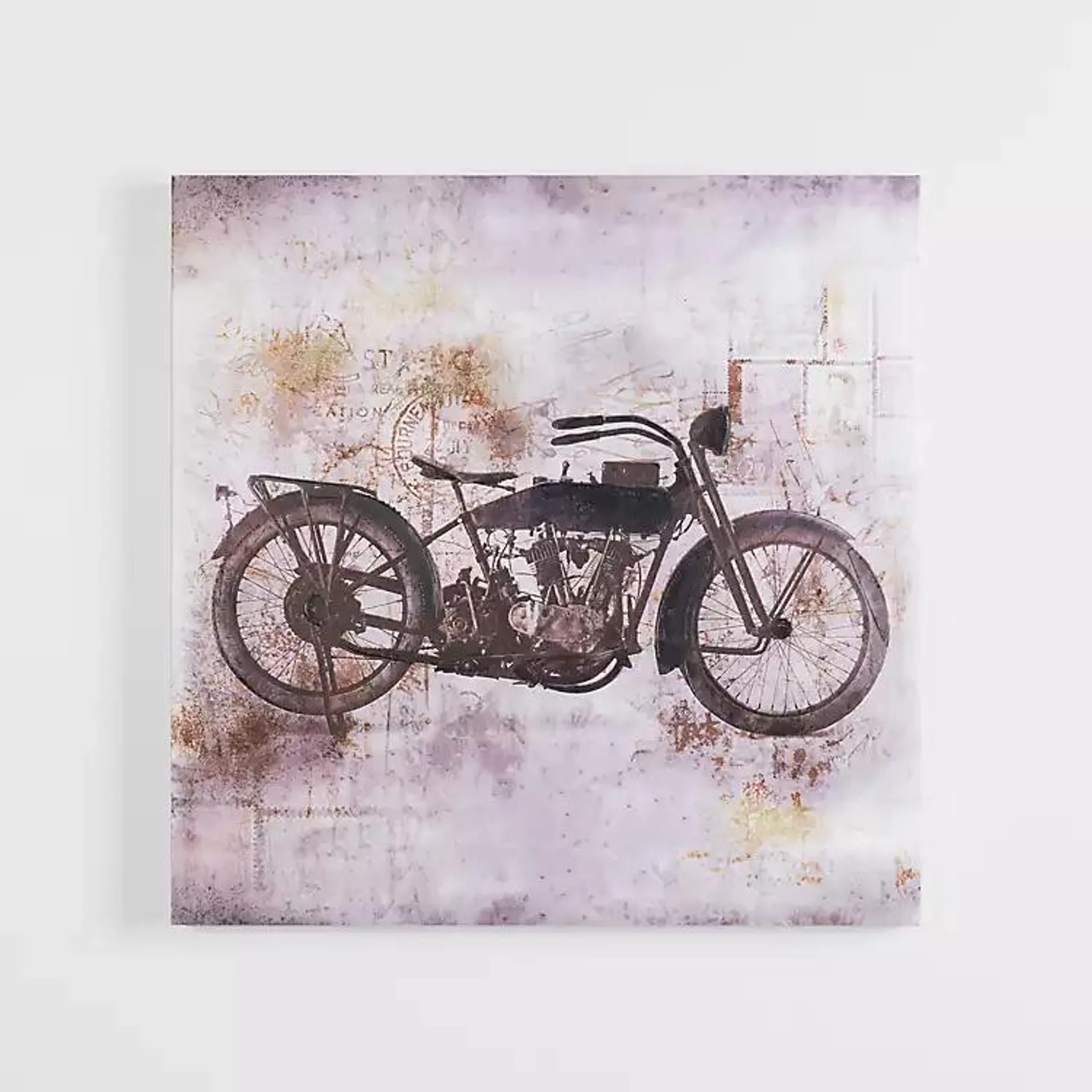 Vintage Motorcycle Canvas Art Print