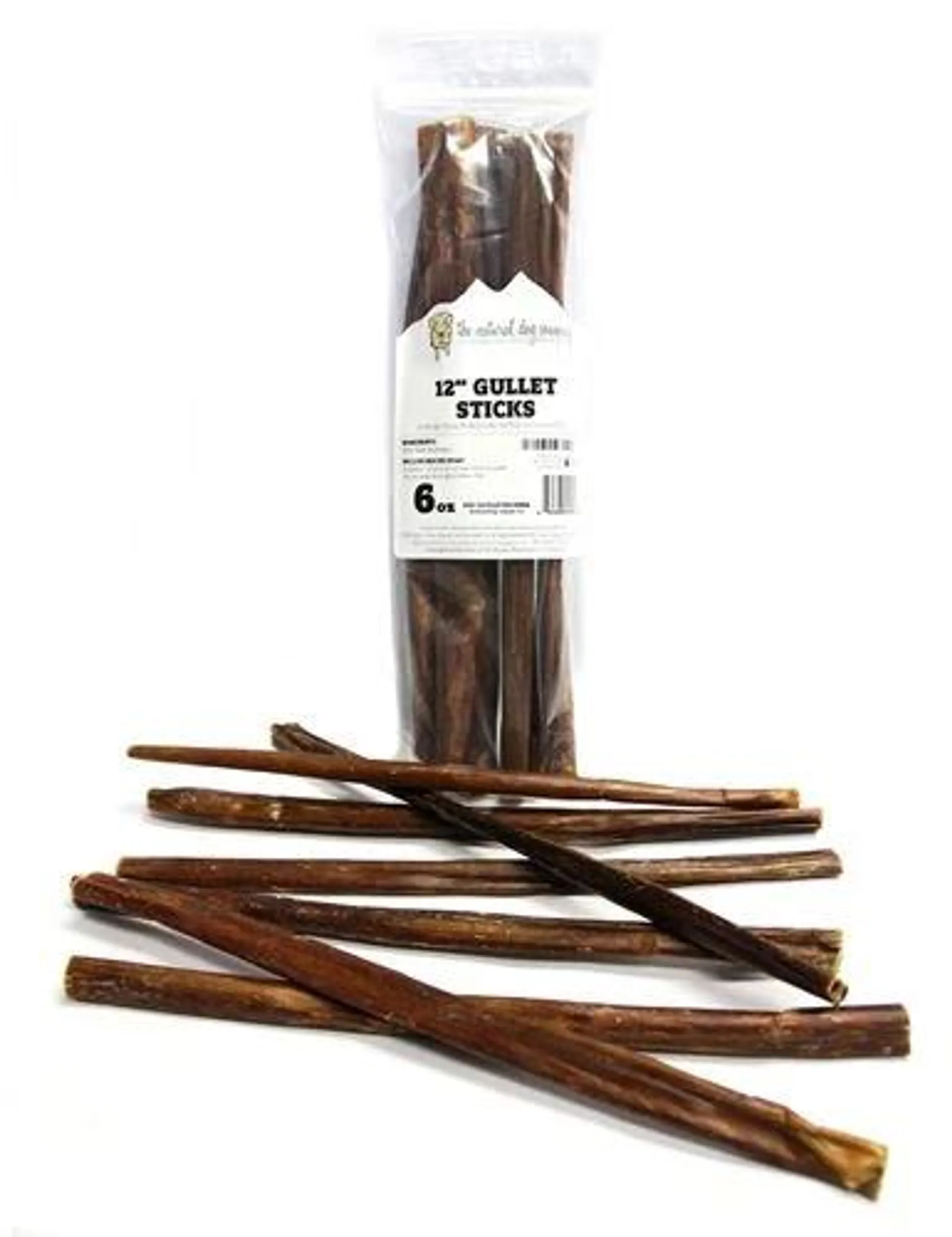 Tuesday's Natural Dog Company Gullet Sticks, 12 Inches, 6 Ounces