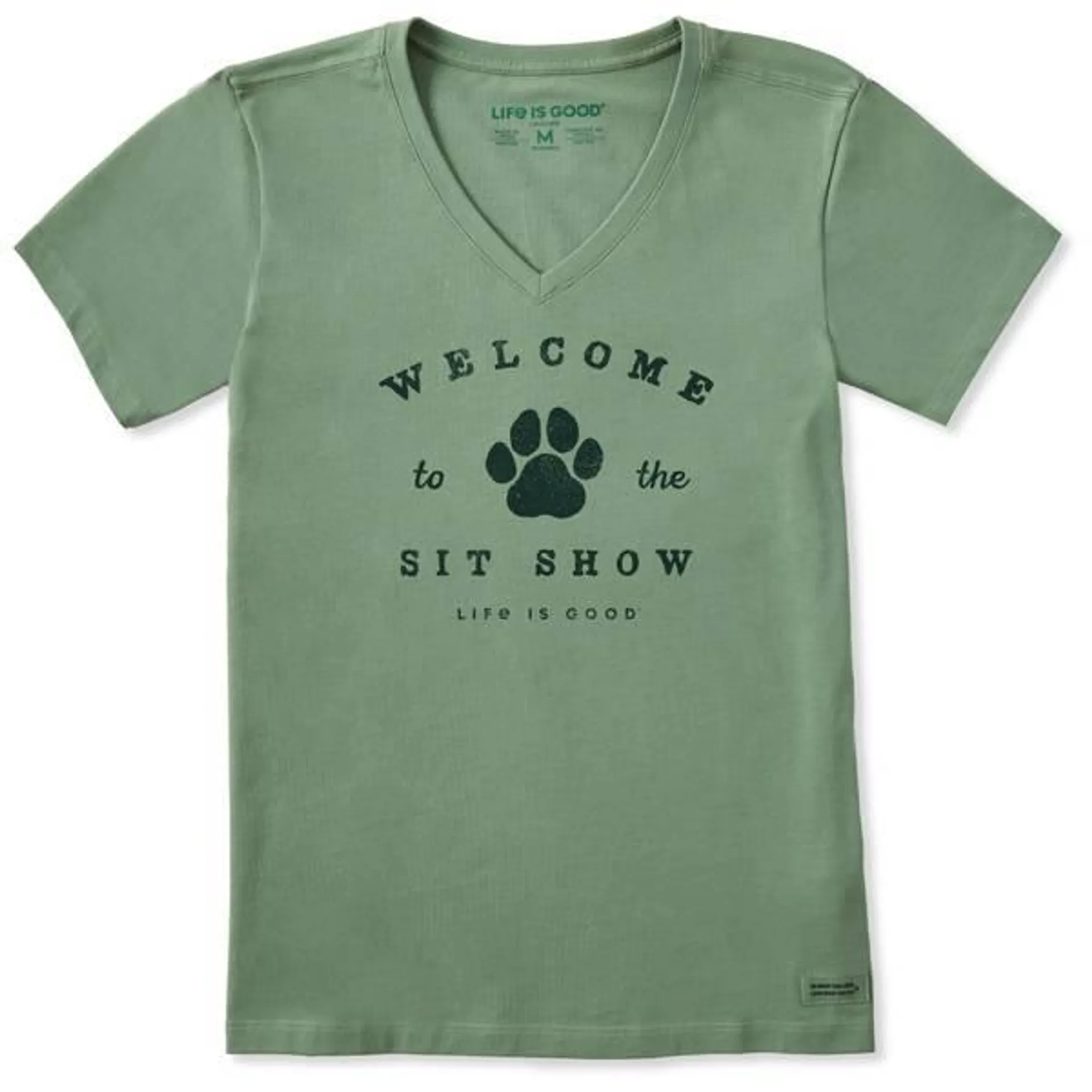 Women's Welcome To Sit Show Short Sleeve Crusher Vee