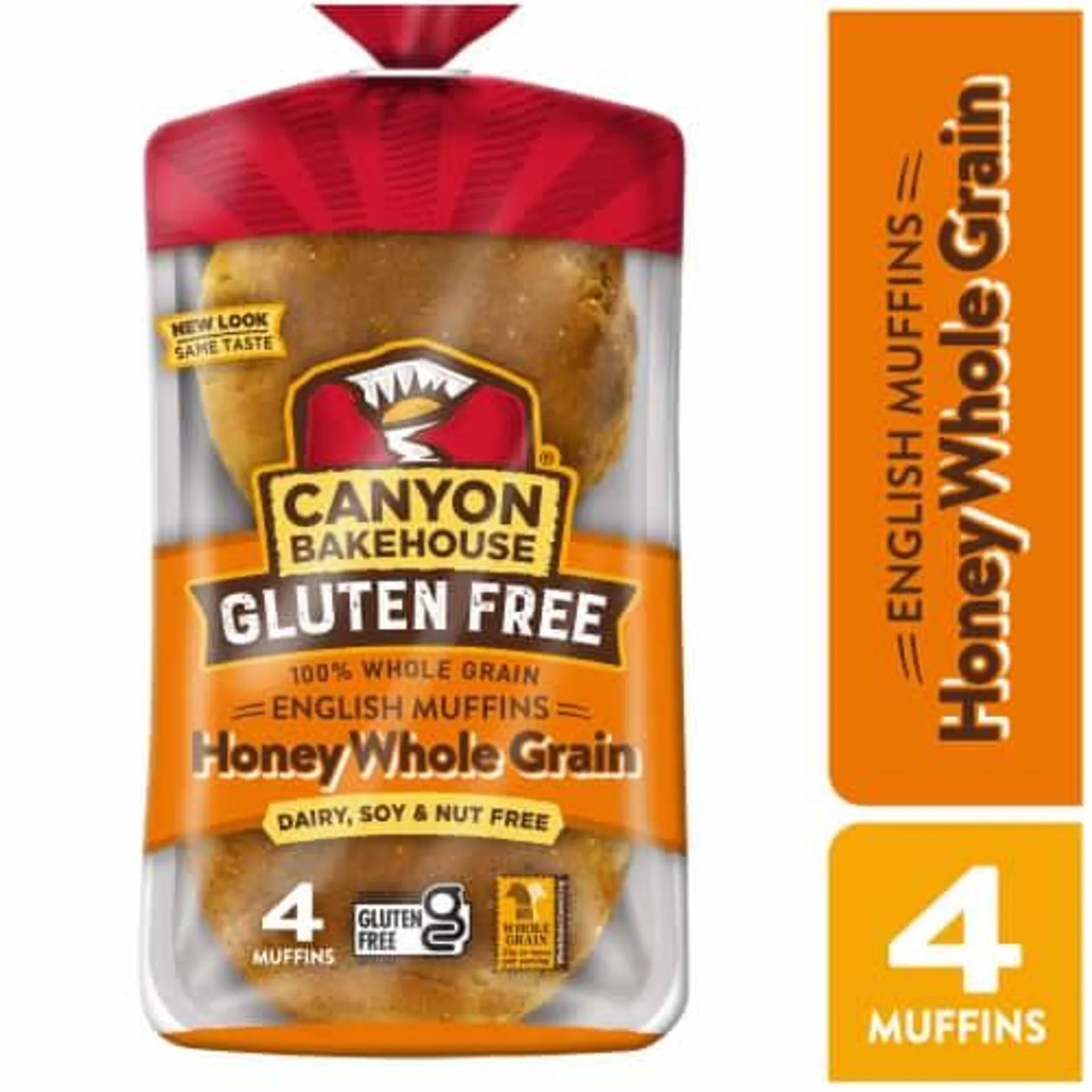 Canyon Bakehouse Honey Whole Grain Gluten Free English Muffins Fresh