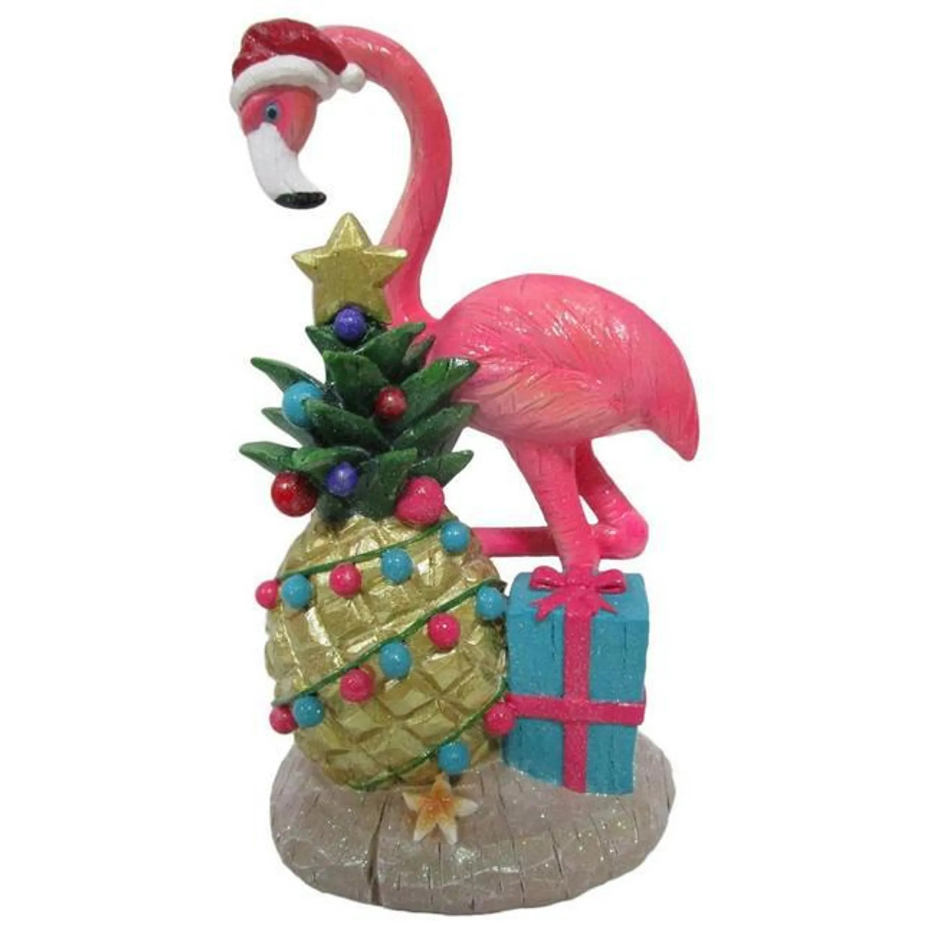 Christmas Flamingo & Pineapple Decor