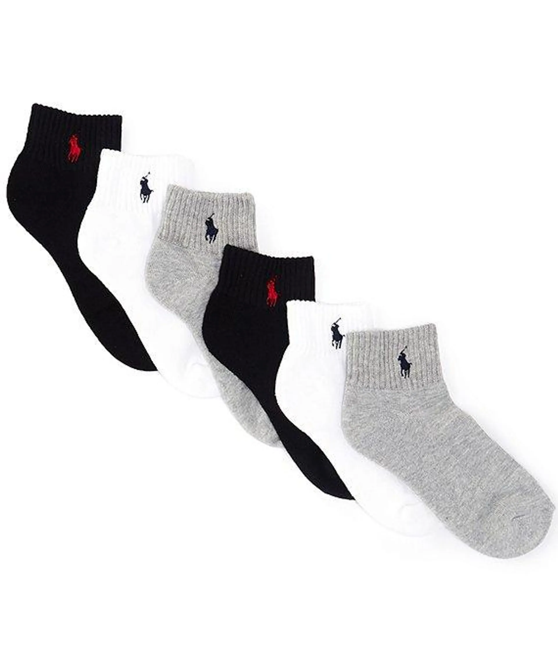 Little/Big Boys 2T-11 Quarter-Length-Sock 6-Pack