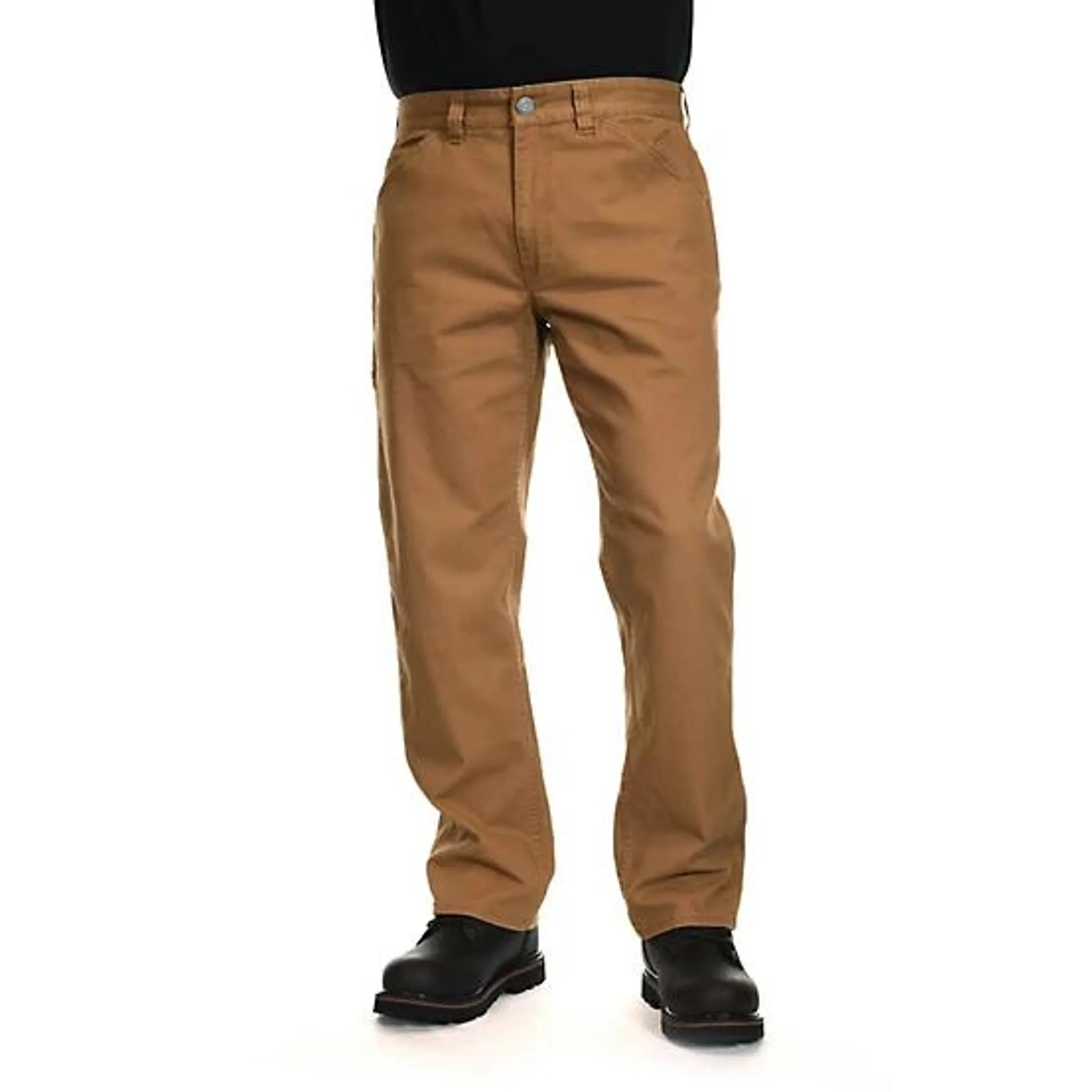 Men's Straight Fit Mid-Rise Canvas Work Pants