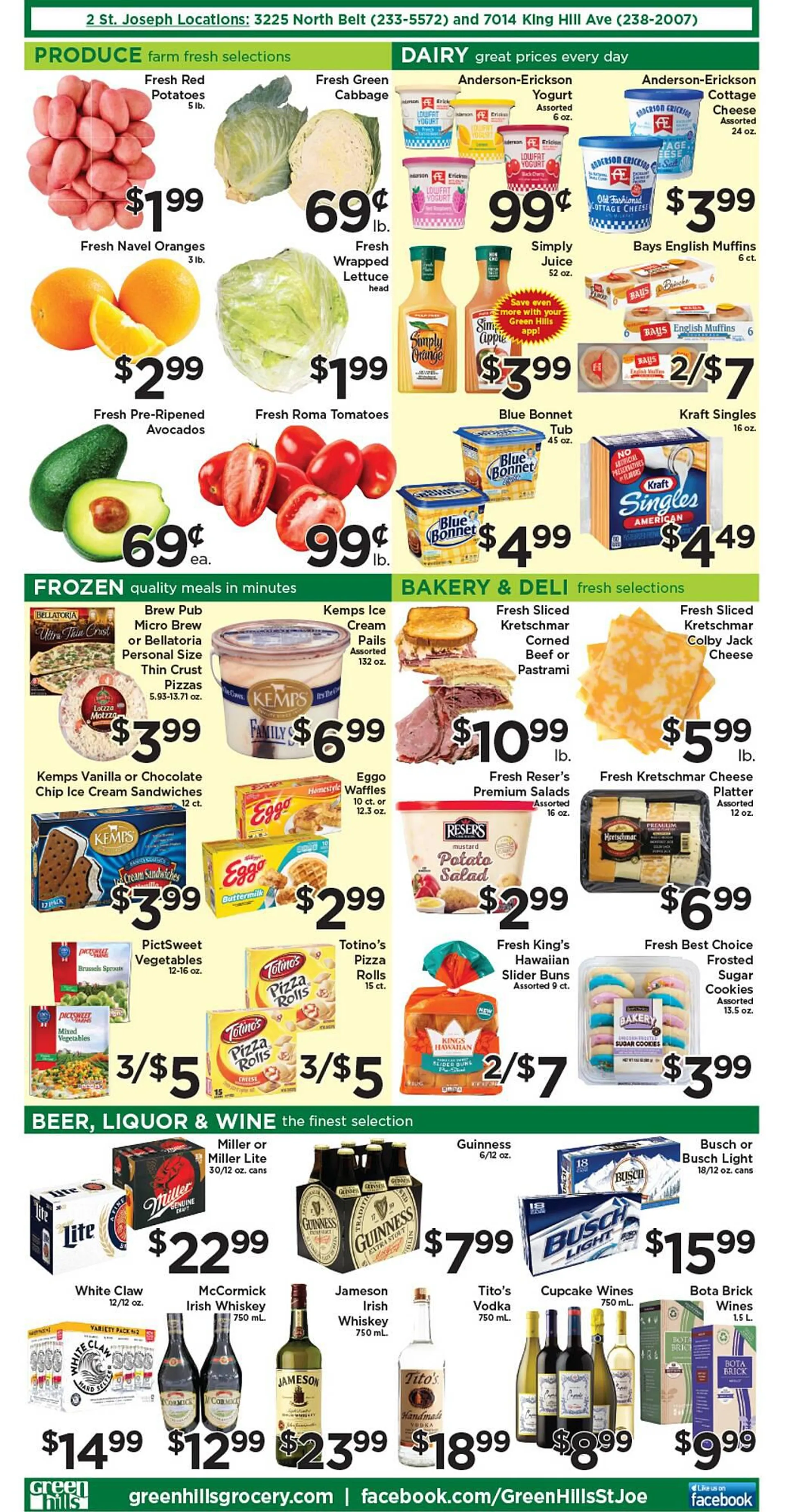 Green Hills Grocery ad - 2