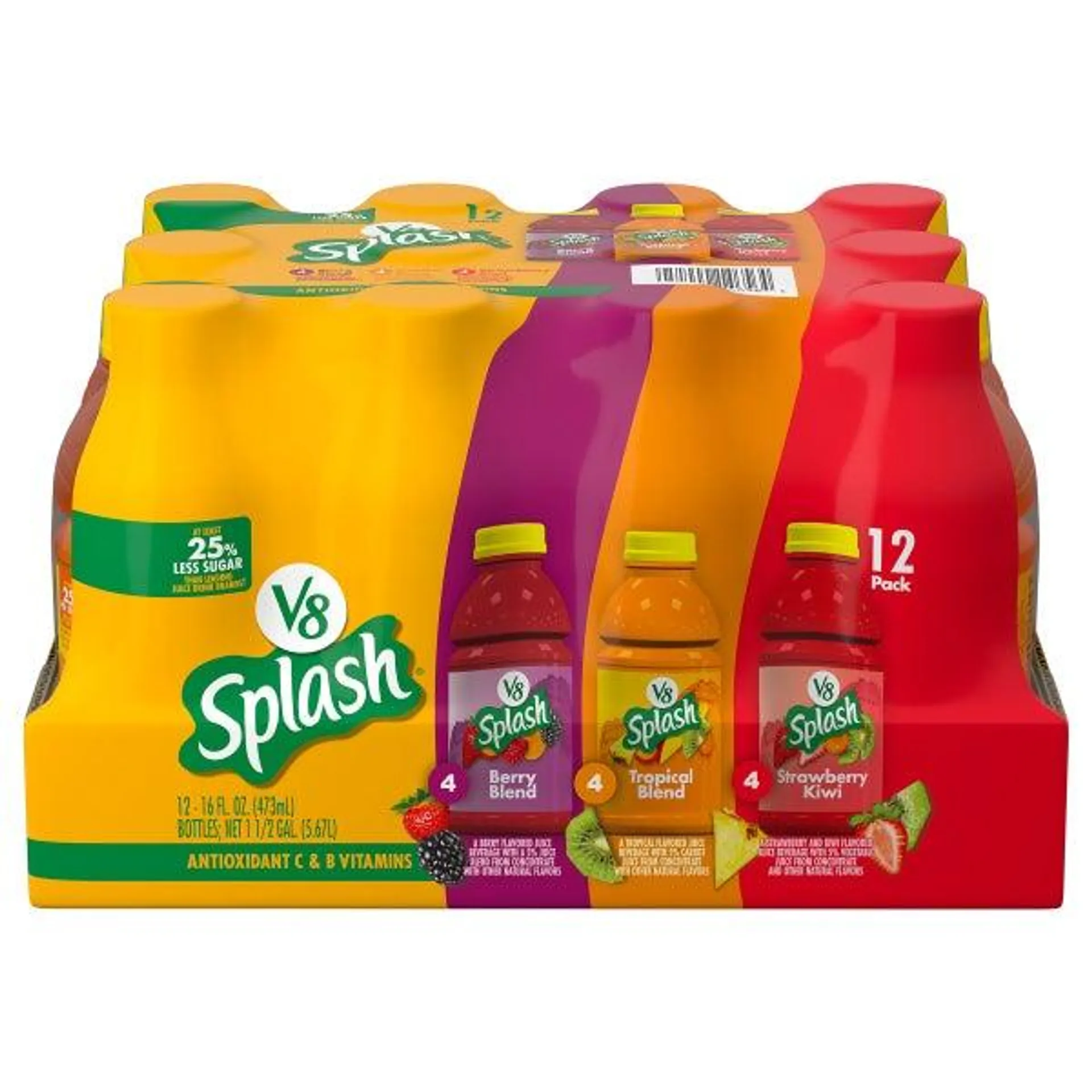 V8 Splash, Variety Pack, 16 fl oz, 12-Count