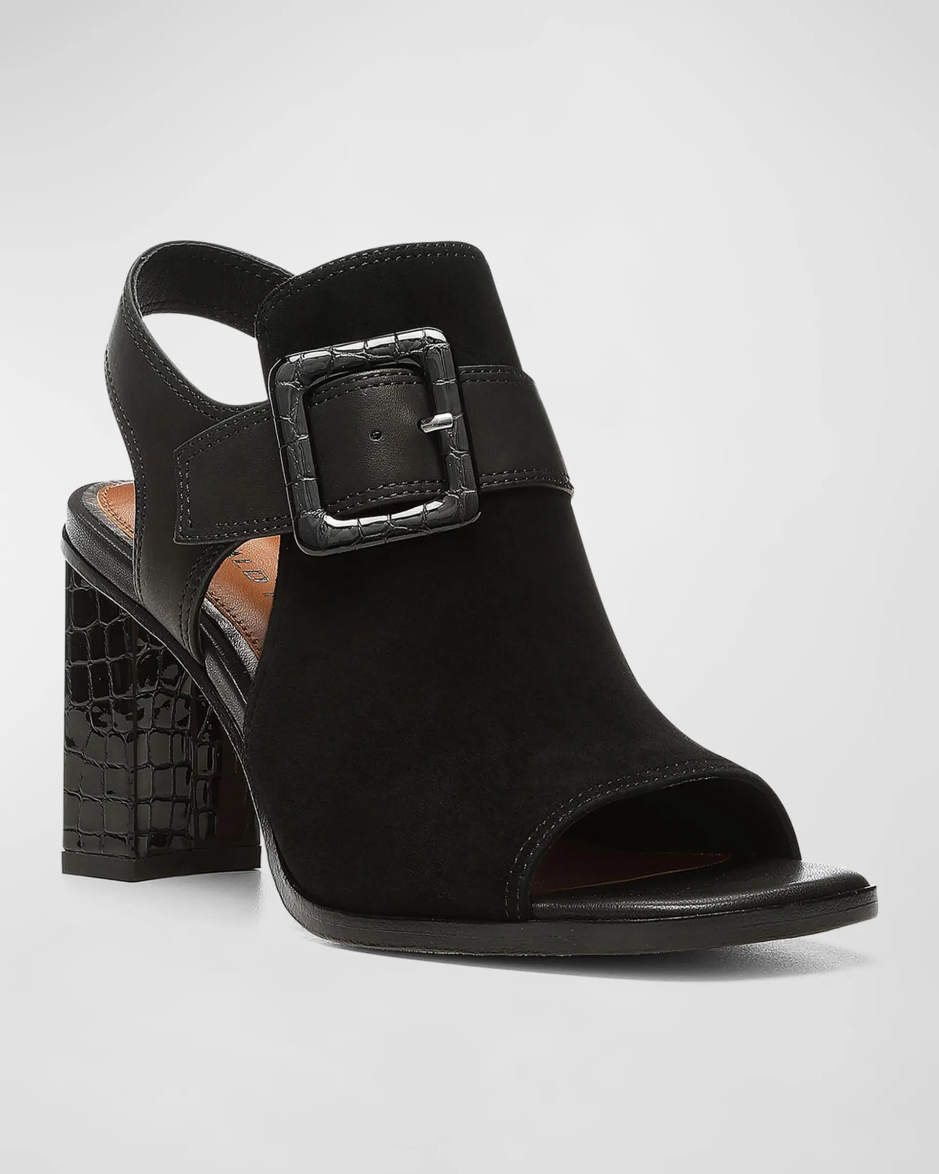 Irwin Mixed Leather Buckle Sandals