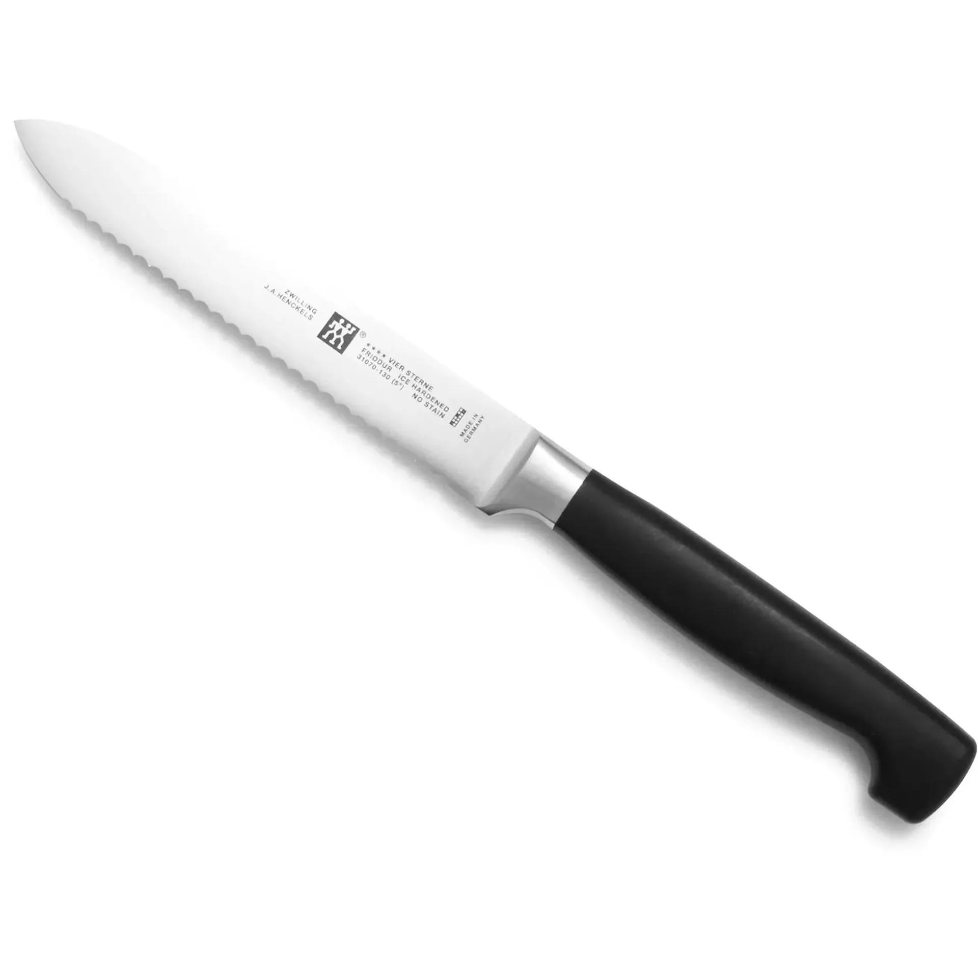 Zwilling J.A. Henckels Four Star Serrated Utility Knife, 5"