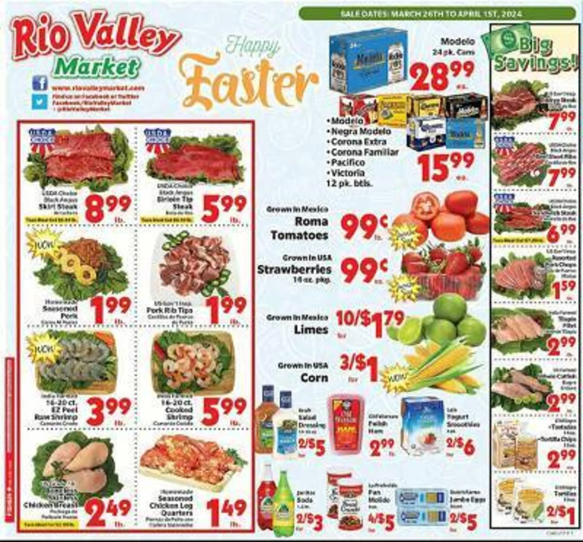 Weekly ad Rio Valley Market Weekly Ad from March 26 to April 1 2024 - Page 1