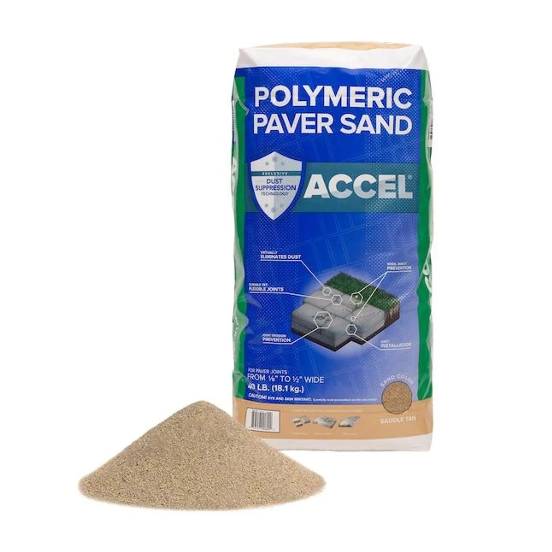 Accel Dust Preventing Paver Polymeric Sand 40-lb Saddle Tan Polymeric Sand