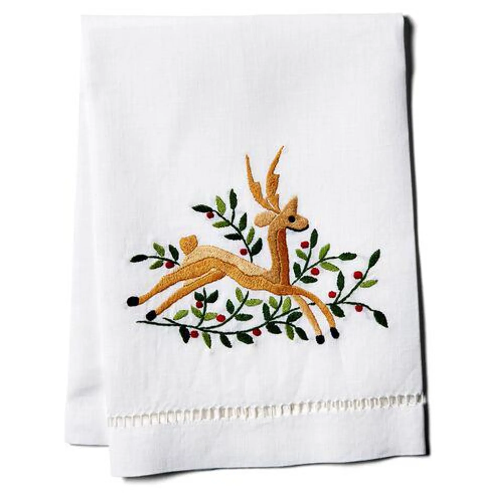 Reindeer Linen Guest Towel