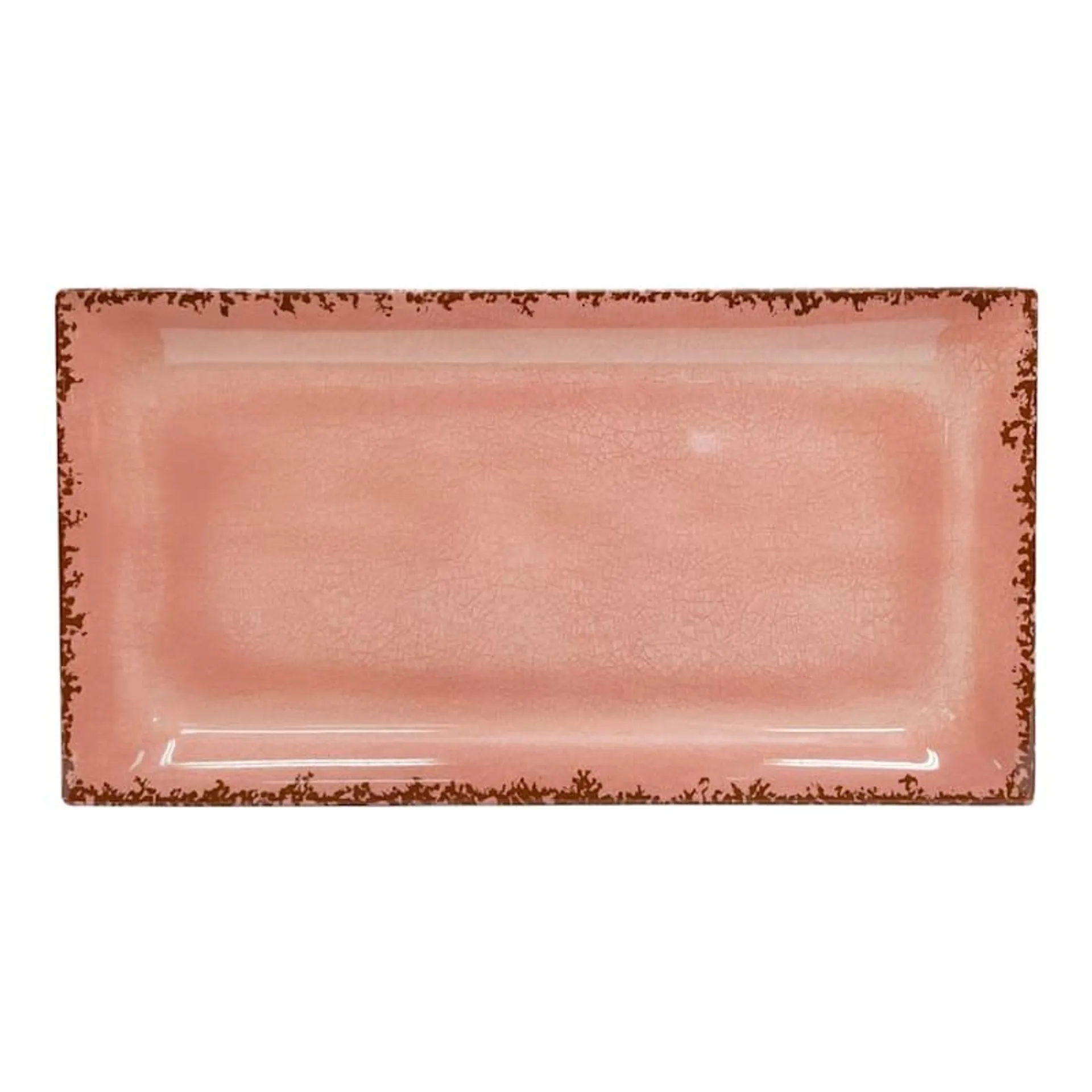 Pink Melamine Serving Tray, 16x8.5