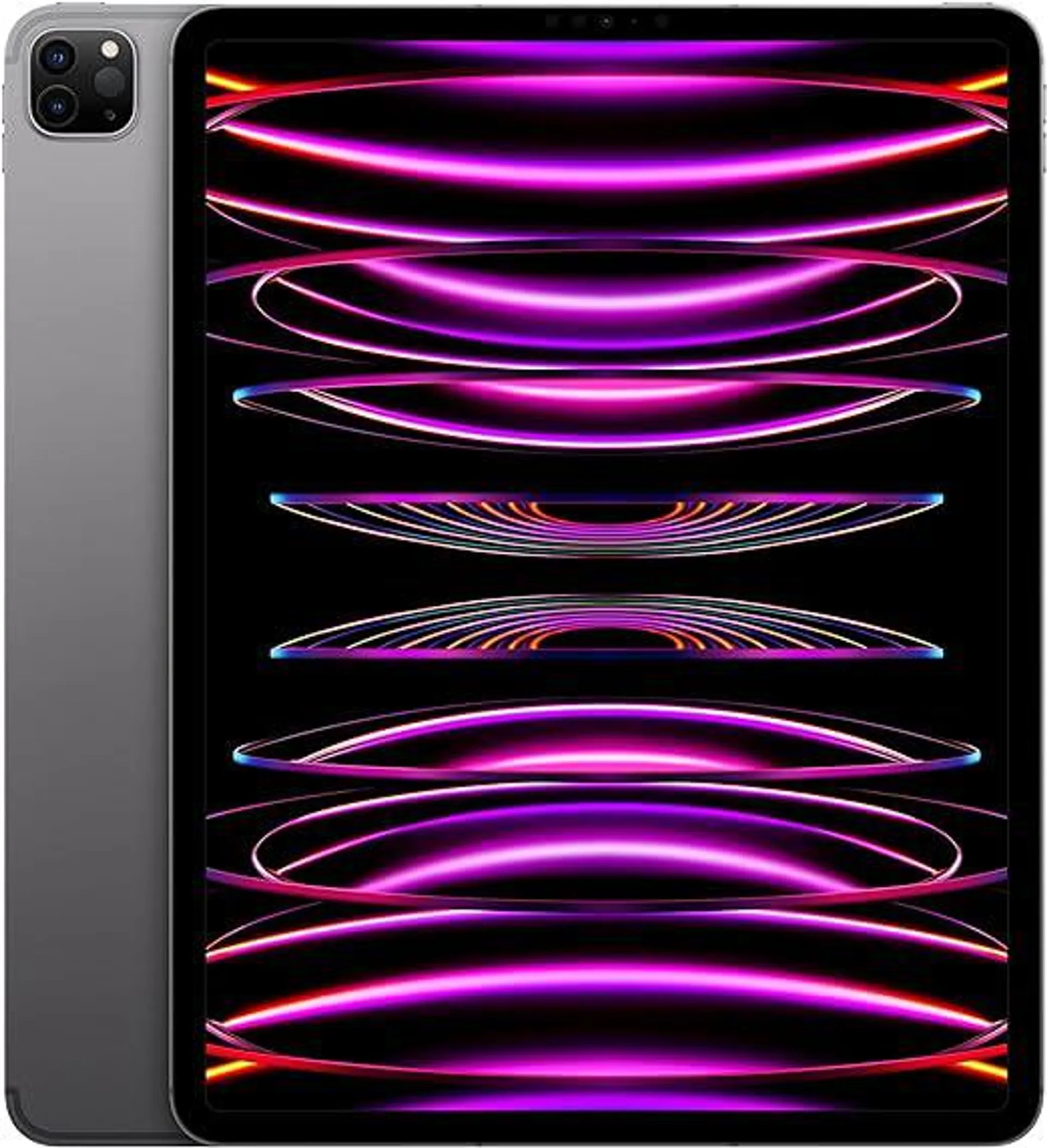 Apple iPad Pro 12.9-inch (6th Generation): with M2 chip, Liquid Retina XDR Display, 256GB, Wi-Fi 6E + 5G Cellular, 12MP front/12MP and 10MP Back Cameras, Face ID, All-Day Battery Life – Space Gray
