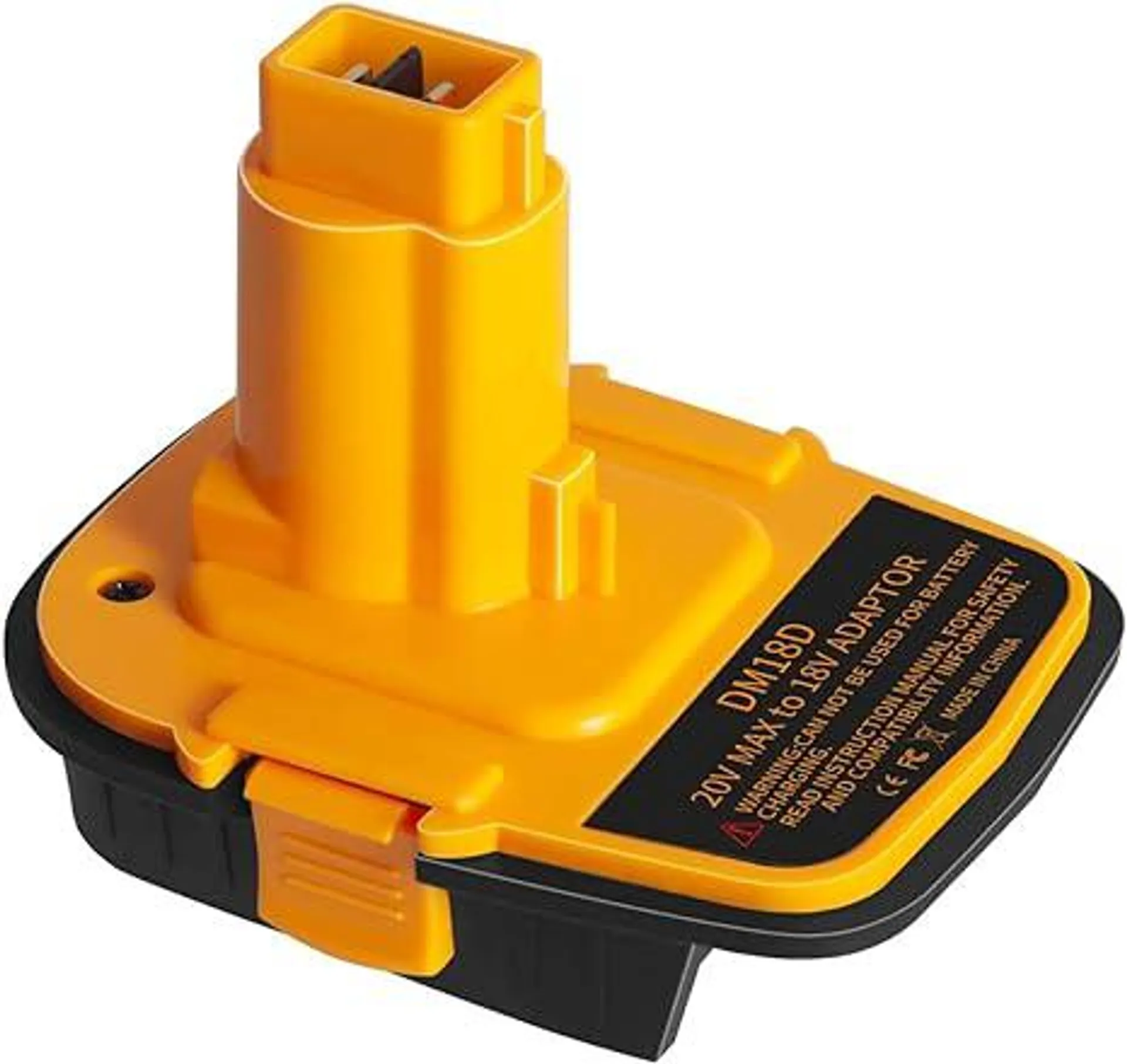 Battery Adapter DM18D with USB,Compatible with Dewalt 18V Tools.Convert for DeWalt 20V & for Milwaukee M18 Lithium Battery to NiCad & NiMh Battery Tools (1 Pack)