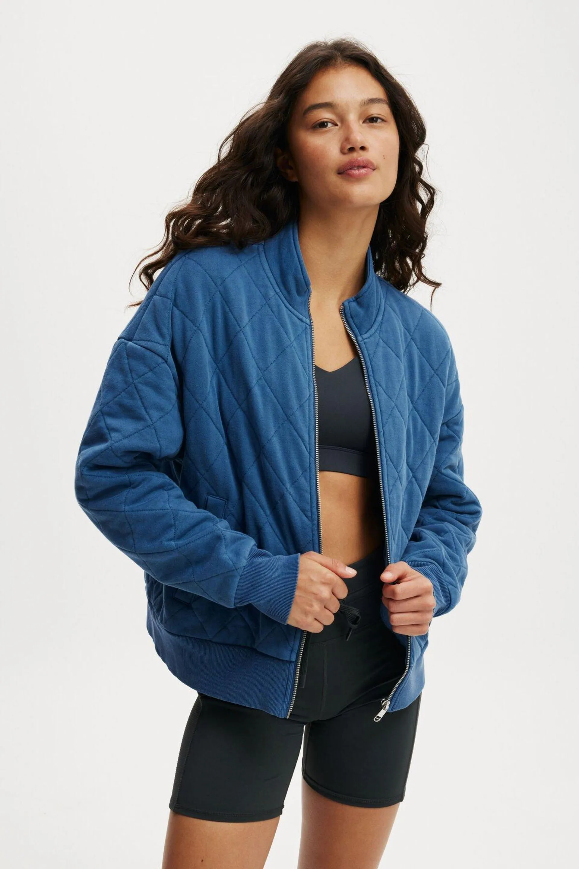 Active Quilted Zip Through