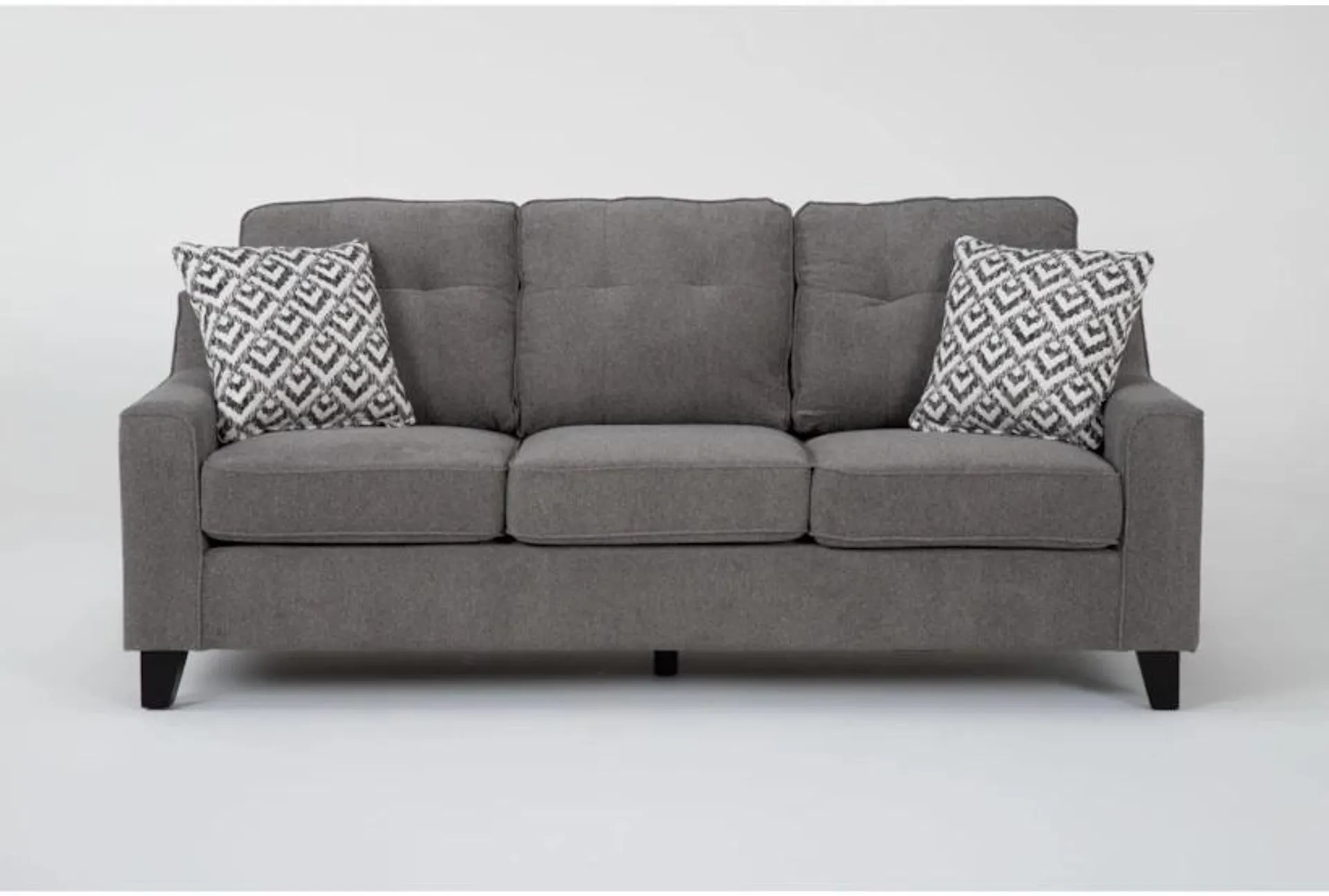 Macie Smoke Grey Fabric 80" Sofa