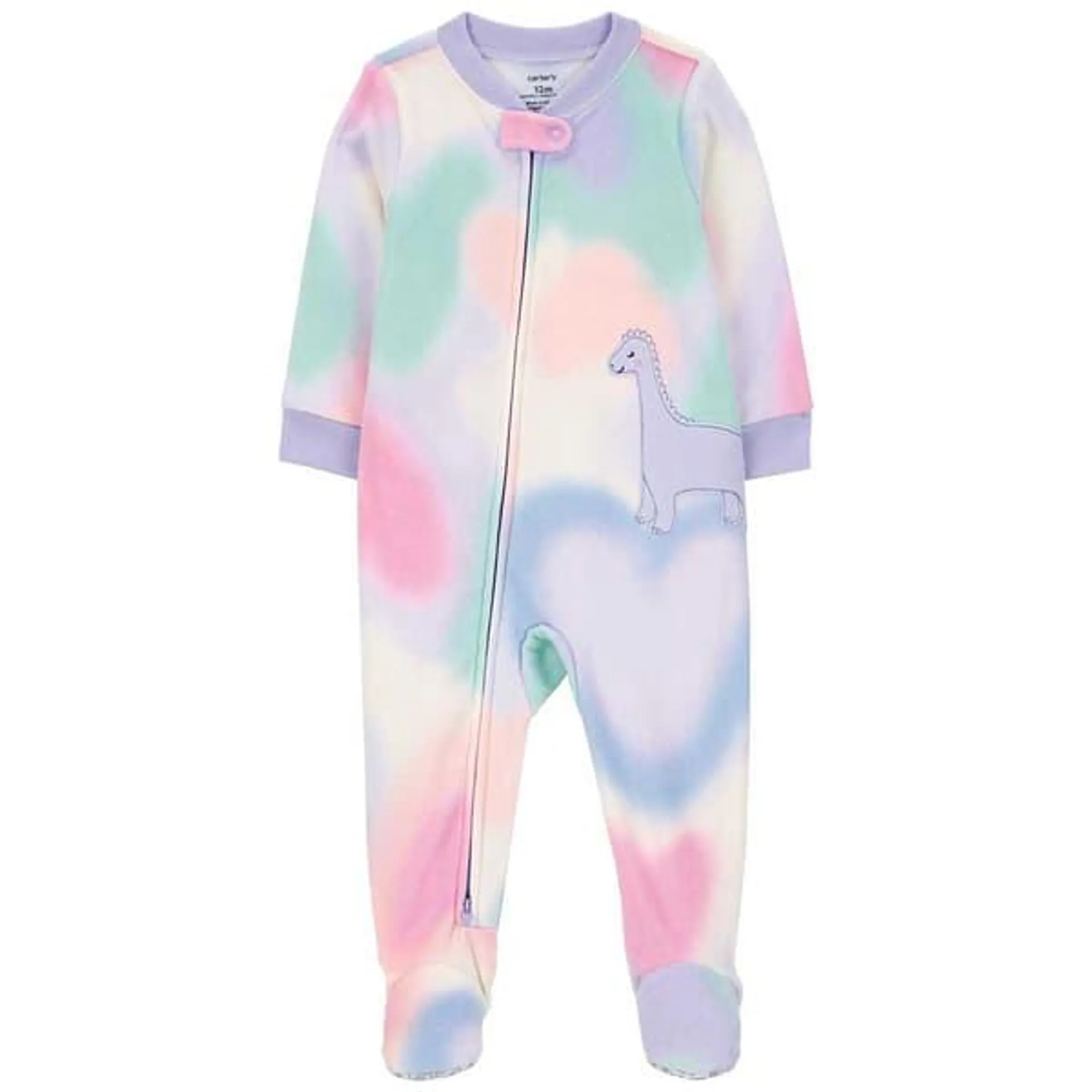 Baby Girl (12-24M) Carter’s® Tie Dye Heart & Dino Fleece Pajamas