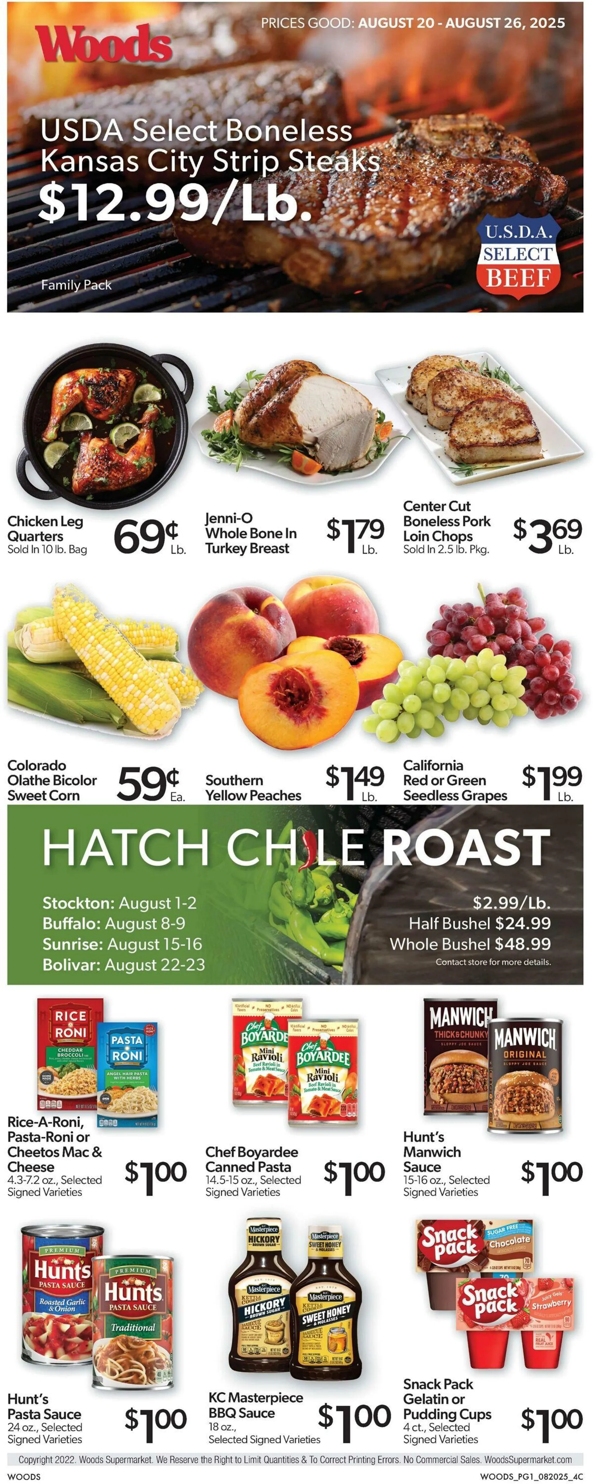 Weekly ad Woods Supermarket from August 20 to August 26 2025 - Page 1