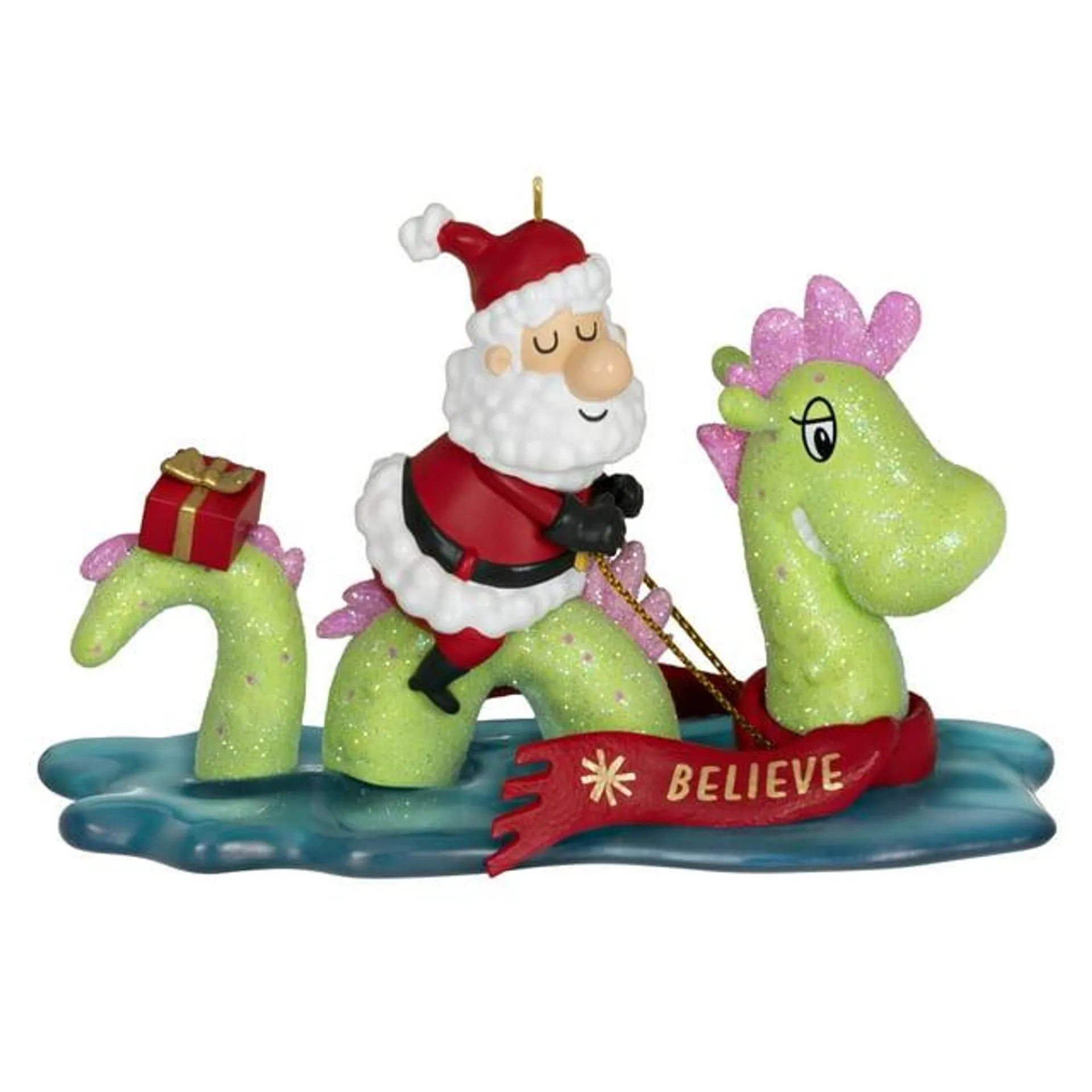 Hallmark Keepsake Christmas Ornament 2023, Just Believe, Santa and Loch Ness Monster, Santa Collectors Gifts. .12 Ounces