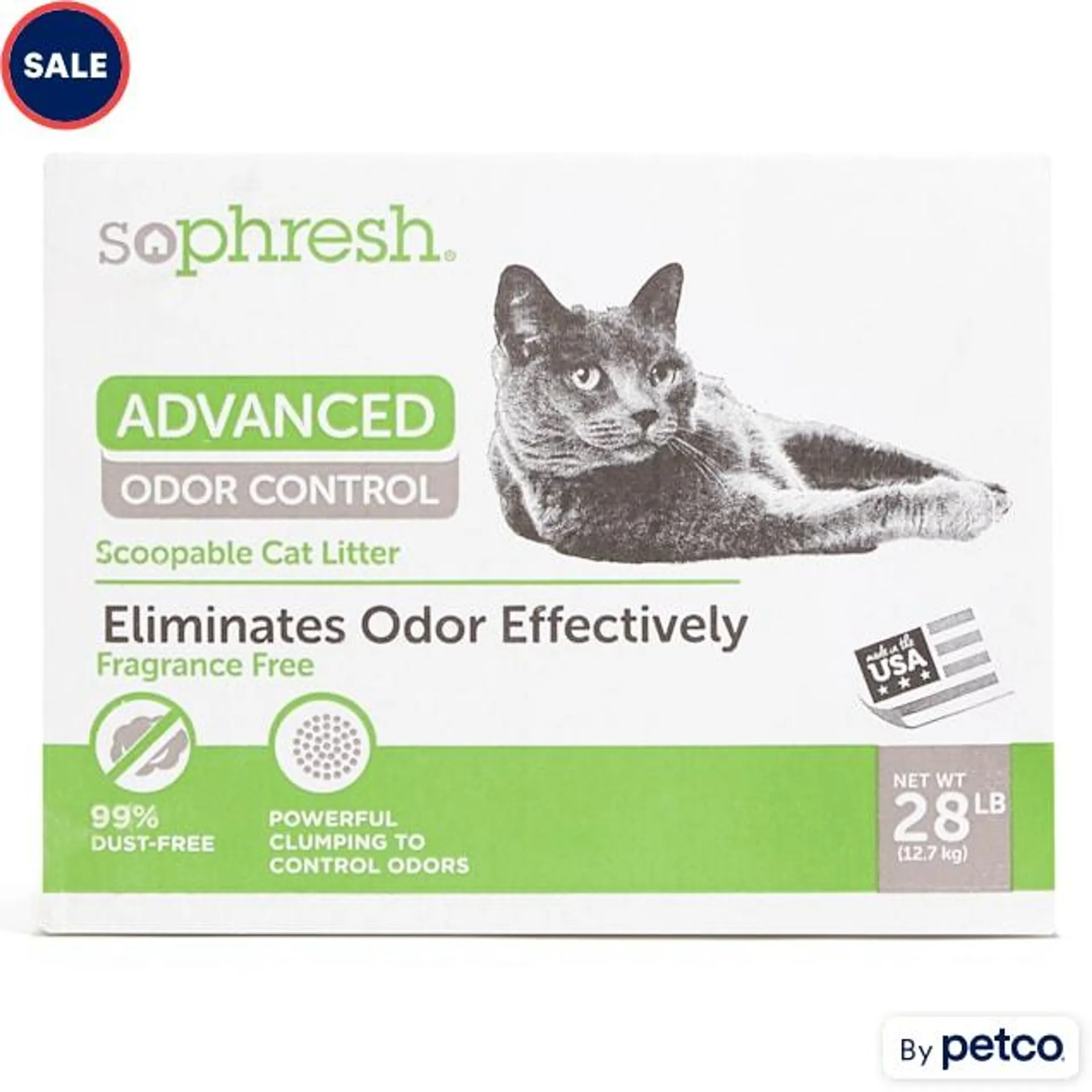 So Phresh Advanced Odor Control Scoopable Cat Litter, 28 lbs.