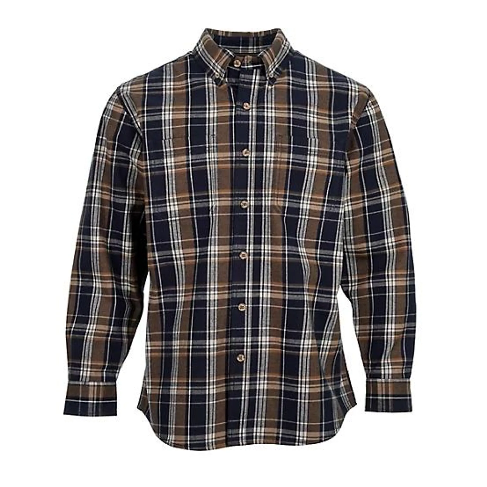 Men's Heavy Flannel Long-Sleeve Work Shirt