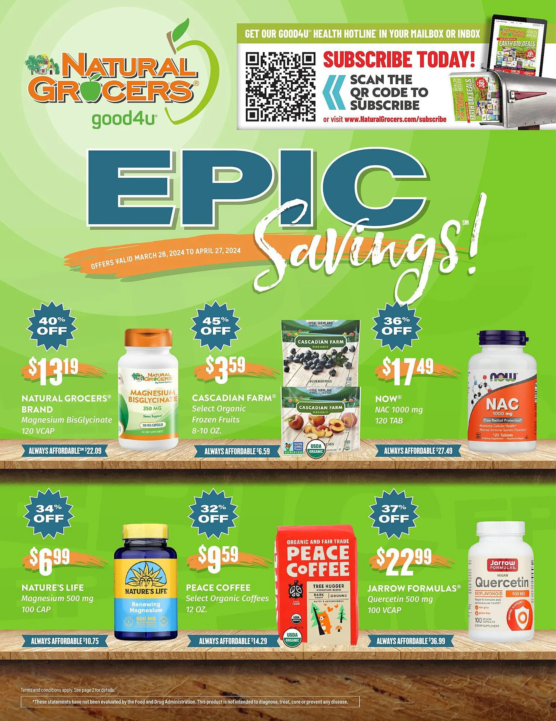 Weekly ad Natural Grocers ad from March 28 to April 27 2024 - Page 48