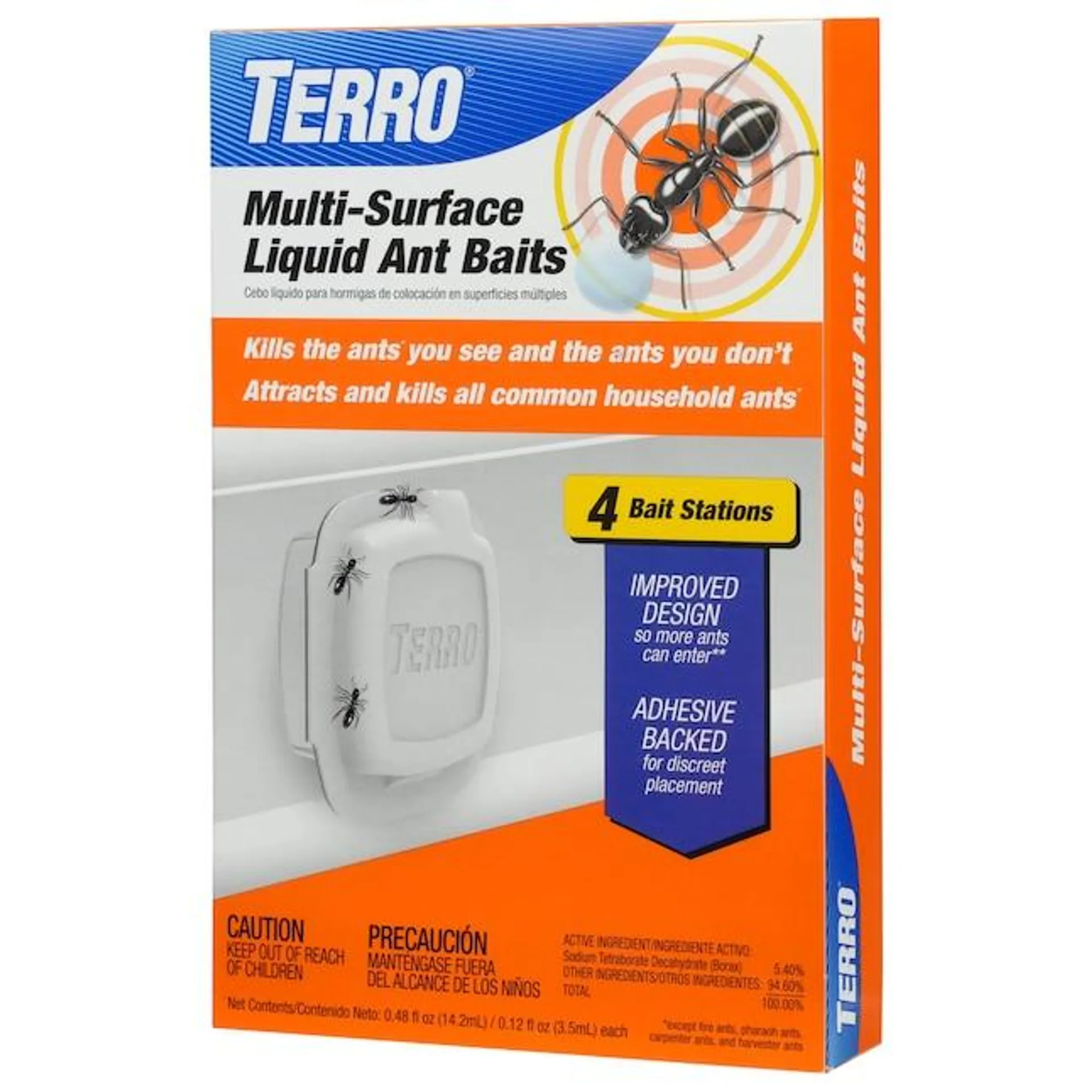 TERRO Multi-Surface Liquid 0.12 -fl oz Ant bait station 4 -Pack
