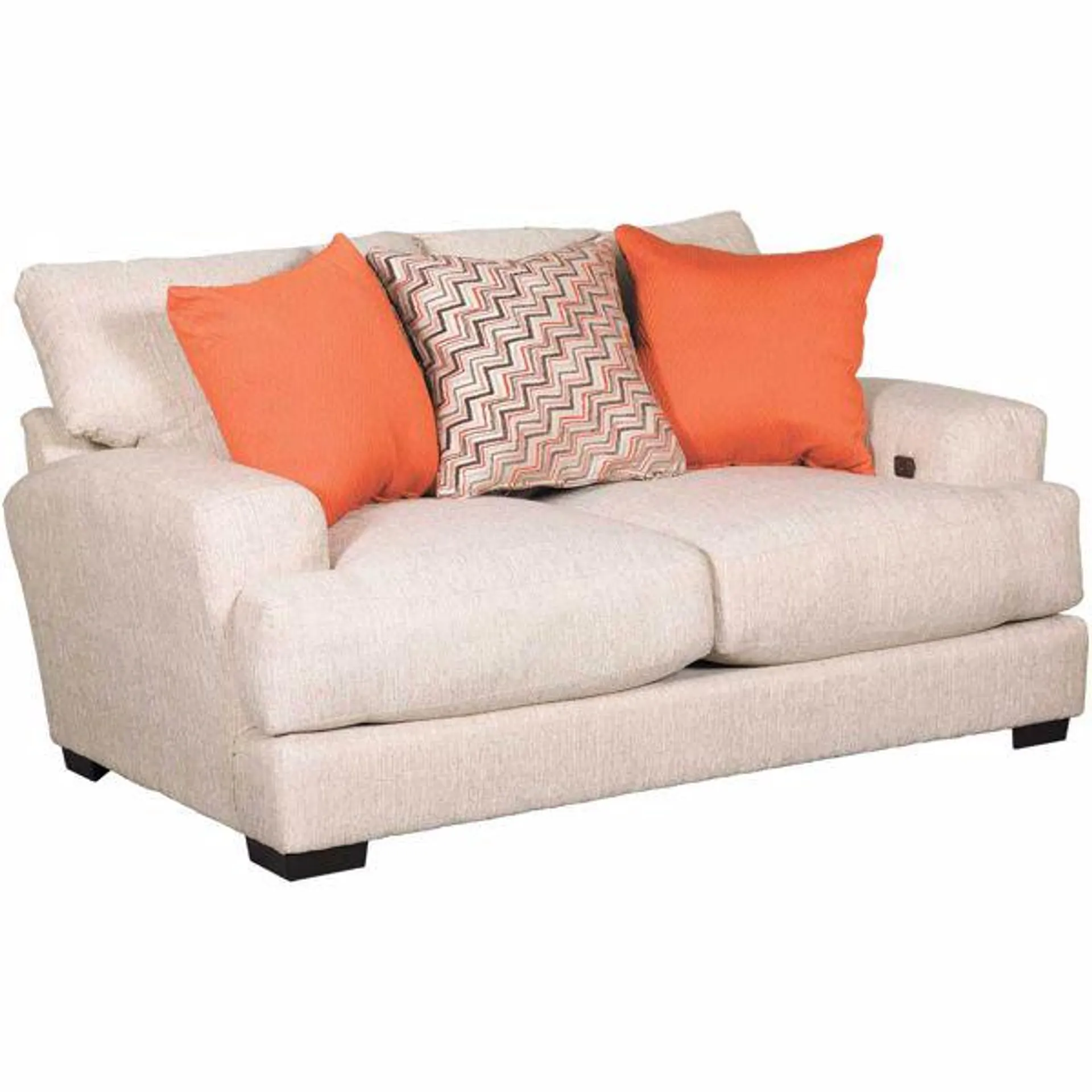 Ava Cashew Loveseat with USB Charging Ports