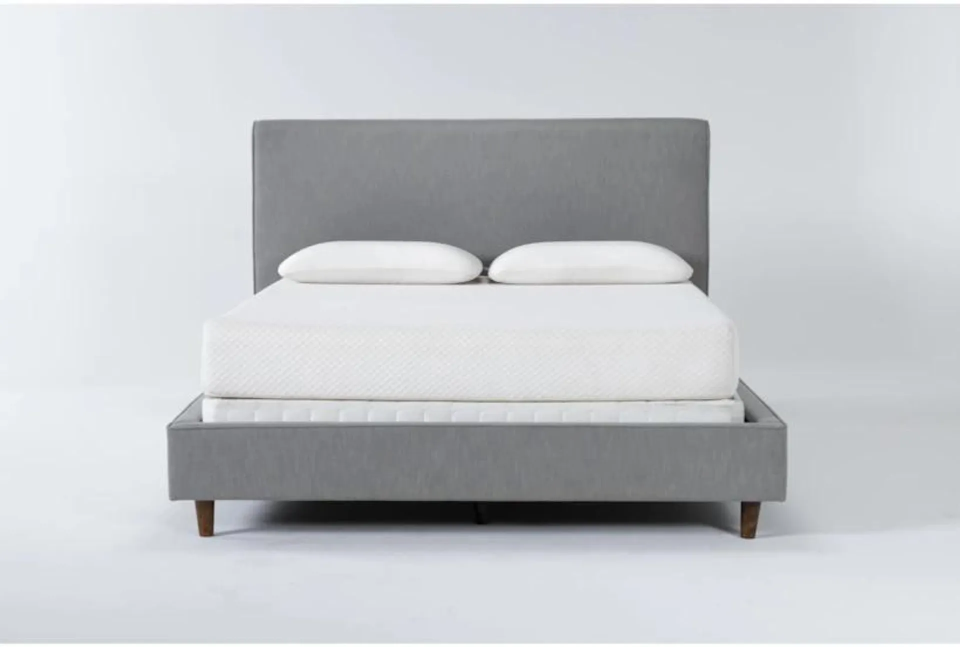 Dean Charcoal Queen Upholstered Panel Bed