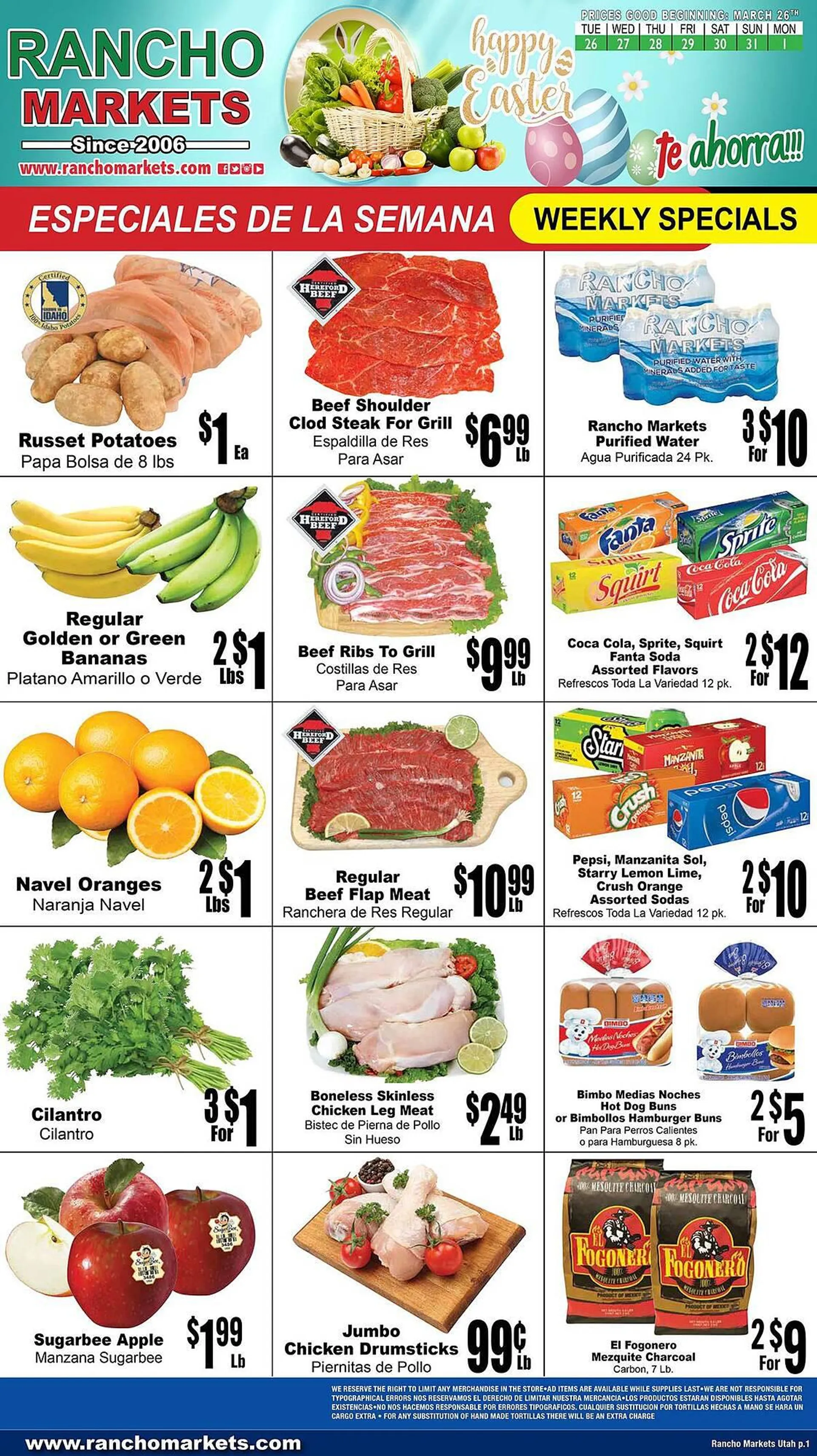 Weekly ad Rancho Markets Weekly Ad from March 26 to April 1 2024 - Page 
