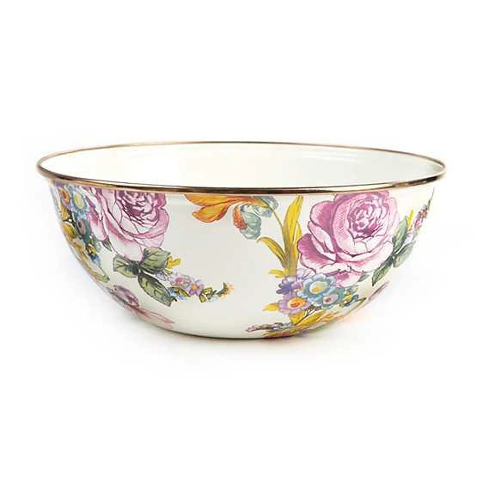 White Flower Market Medium Everyday Bowl