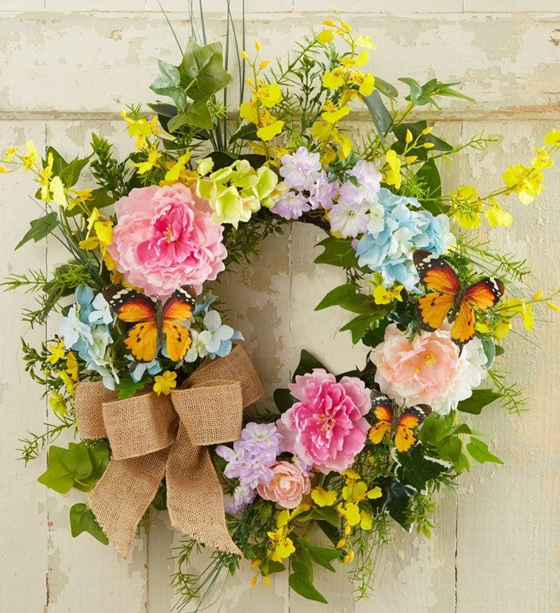 Secret Garden Butterfly Wreath- 24”