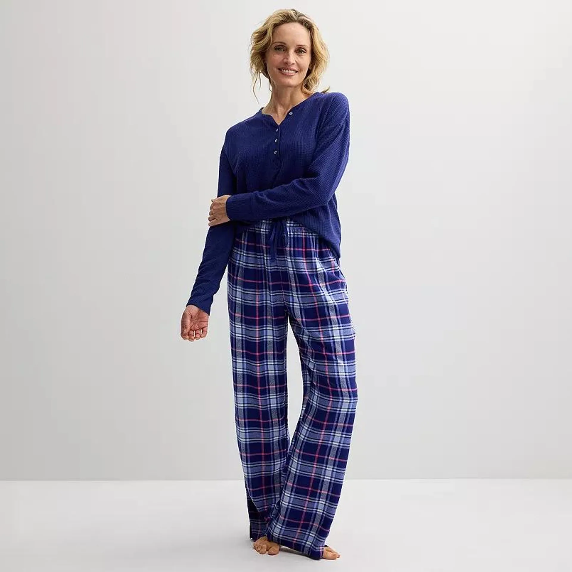 Women's Croft & Barrow® 2-pc. Pajama Top & Pajama Bottom Sleep Set