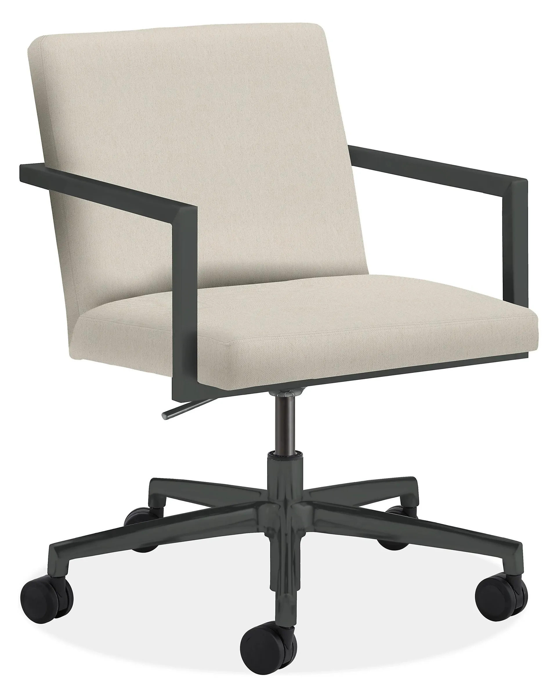 Lira Office Chair in Flint Bone with Graphite Frame