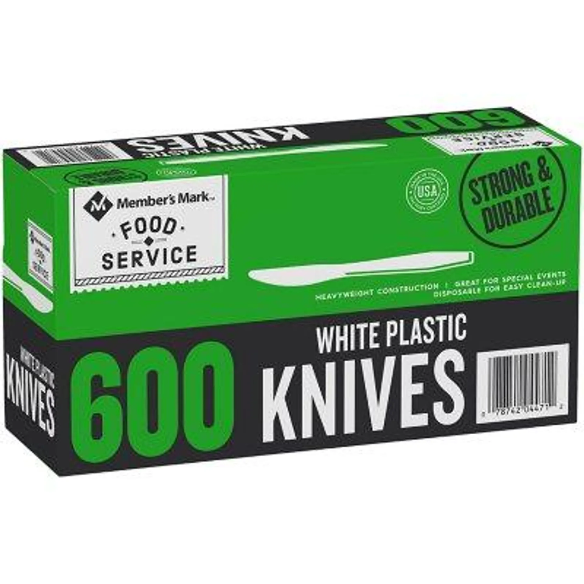 Member's Mark White Plastic Knives, Heavyweight, 600 ct.