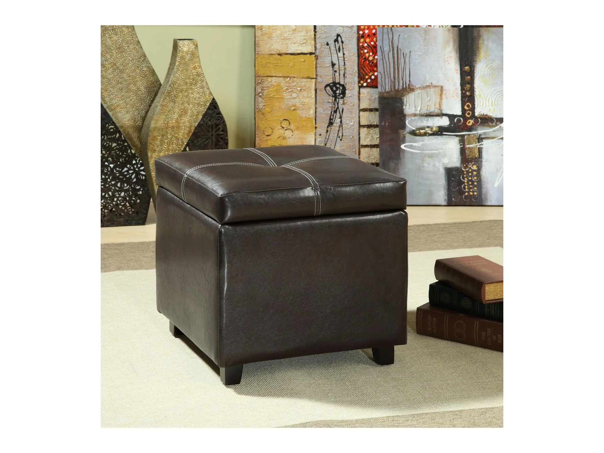 Modway Treasure Square Storage Ottoman