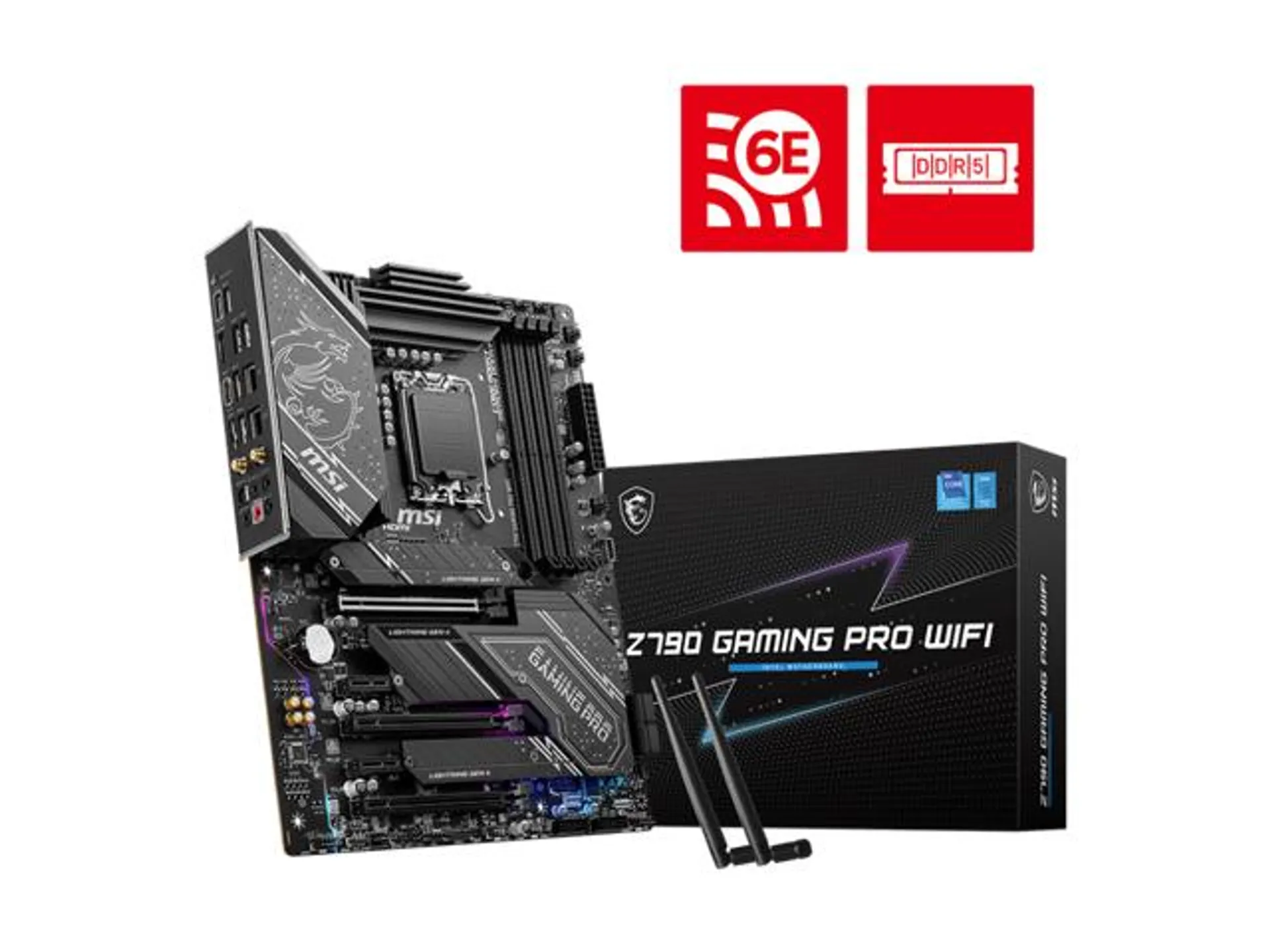 MSI Z790 GAMING PRO WIFI LGA 1700 SATA 6Gb/s DDR5 ATX (280) Motherboards - Intel