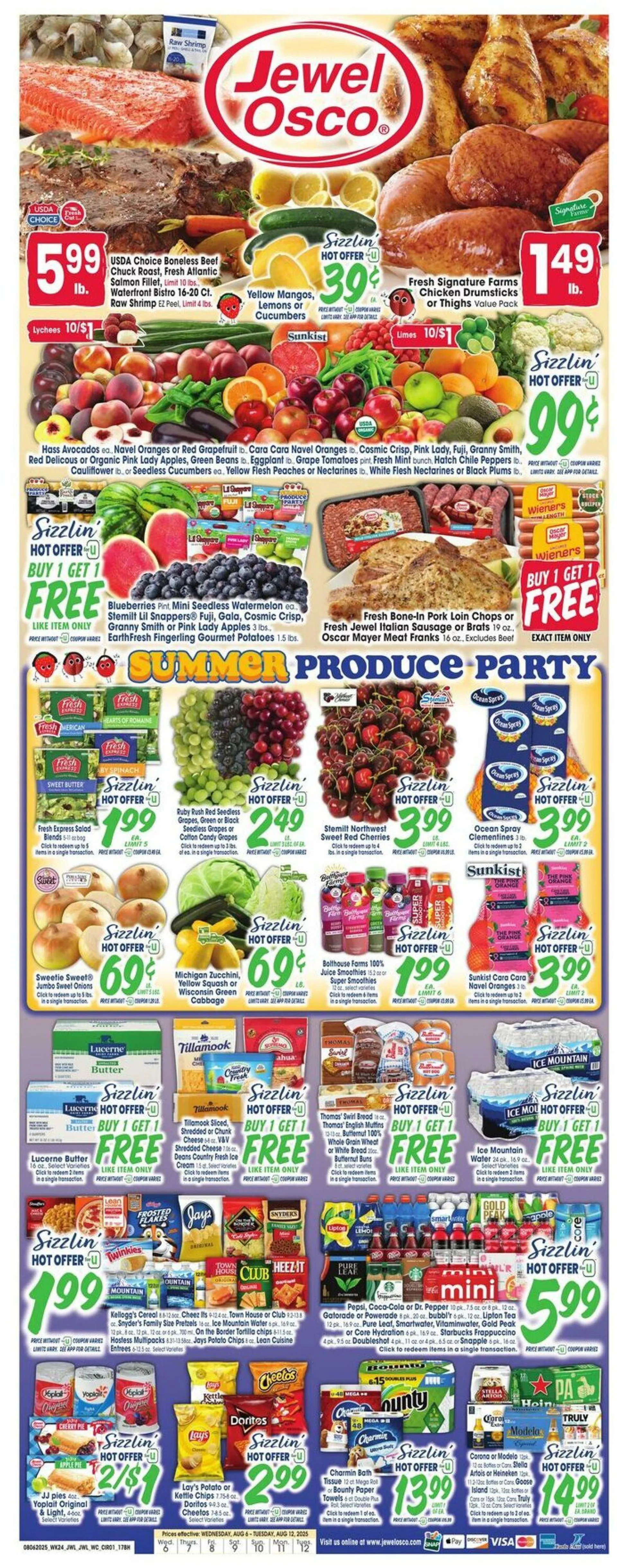 Weekly ad Jewel Osco Current weekly ad from August 6 to August 12 2025 - Page 1