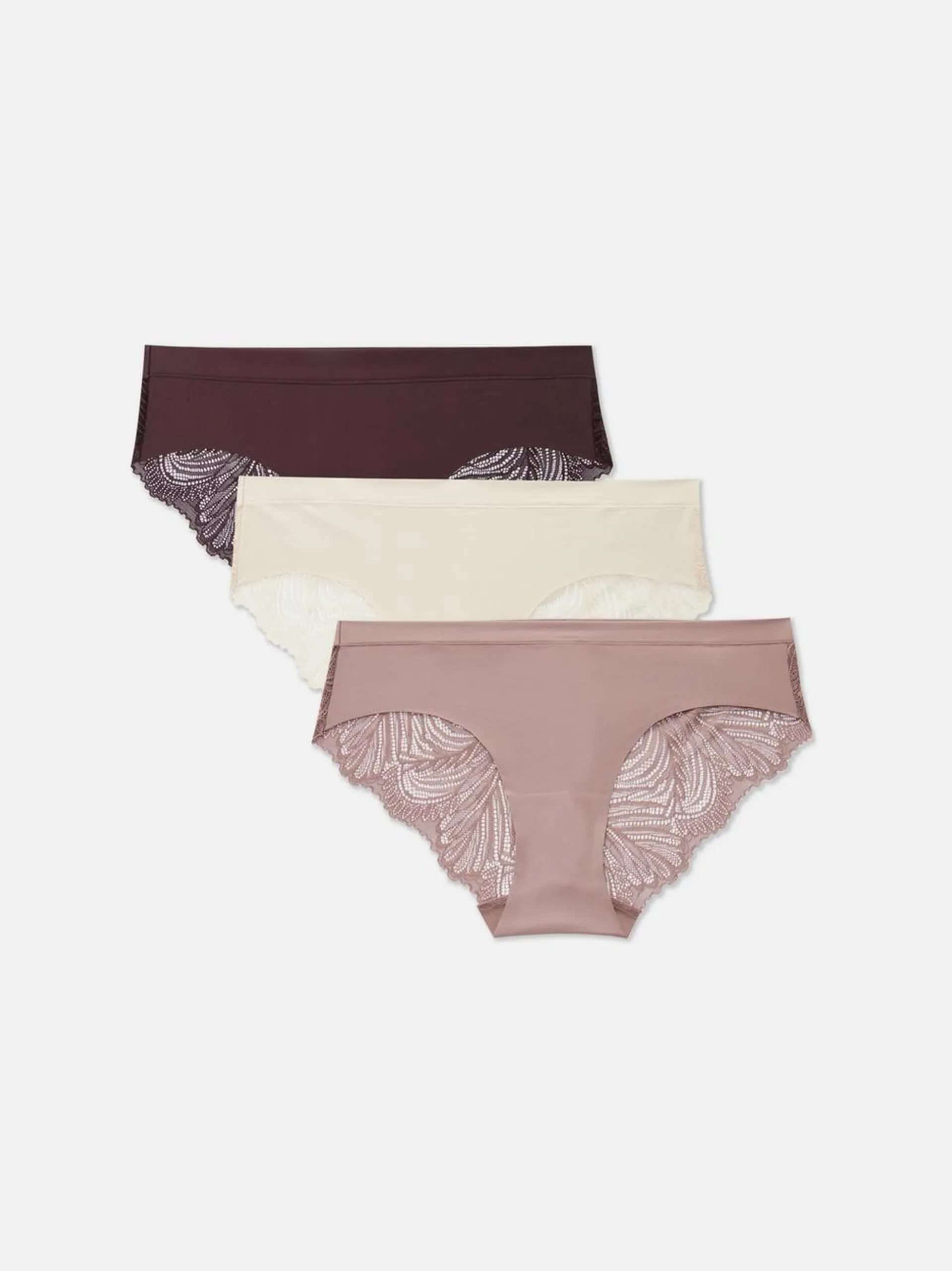 3-Pack Invisible Lace-Back Brazilian Briefs