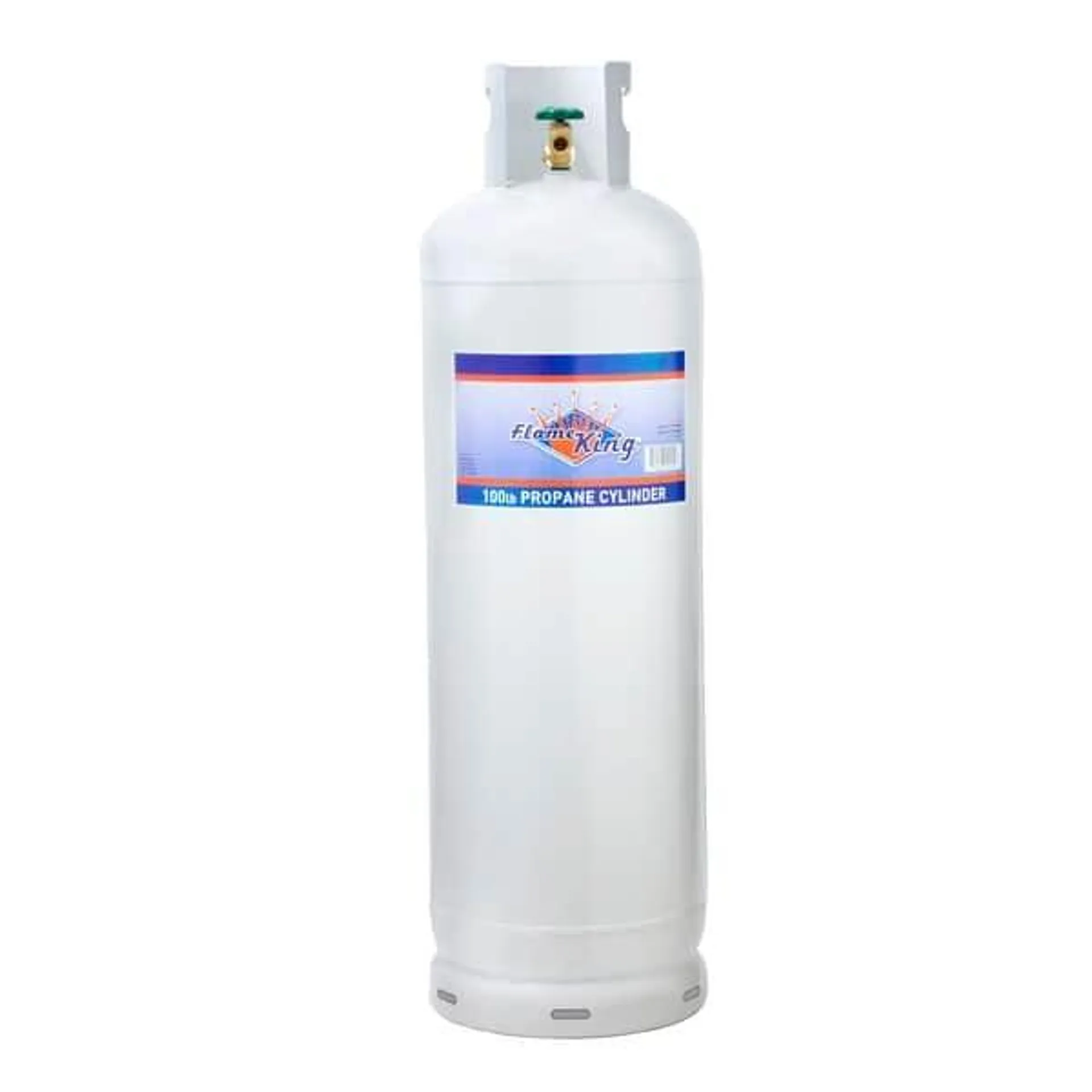 Flame King 100LB Steel Propane Tank Cylinder with POL Valve and Collar