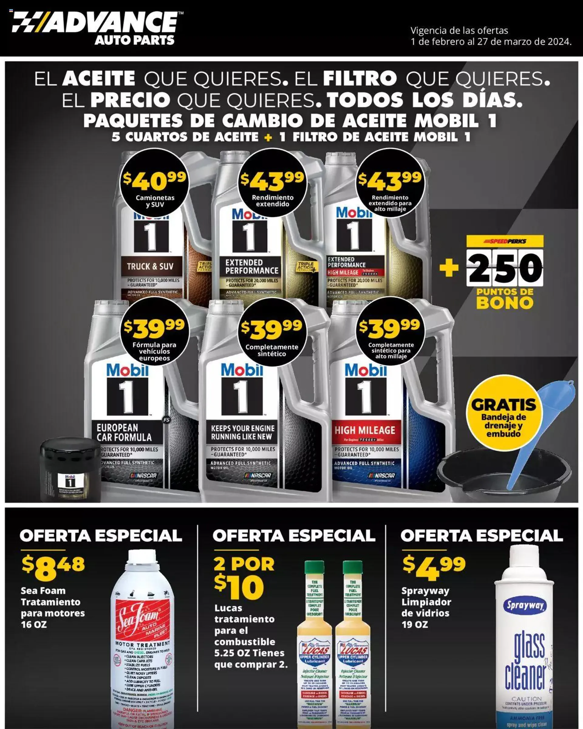 Weekly ad Advance Auto Parts - Sales Ad - Spanish from February 1 to February 29 2024 - Page 1