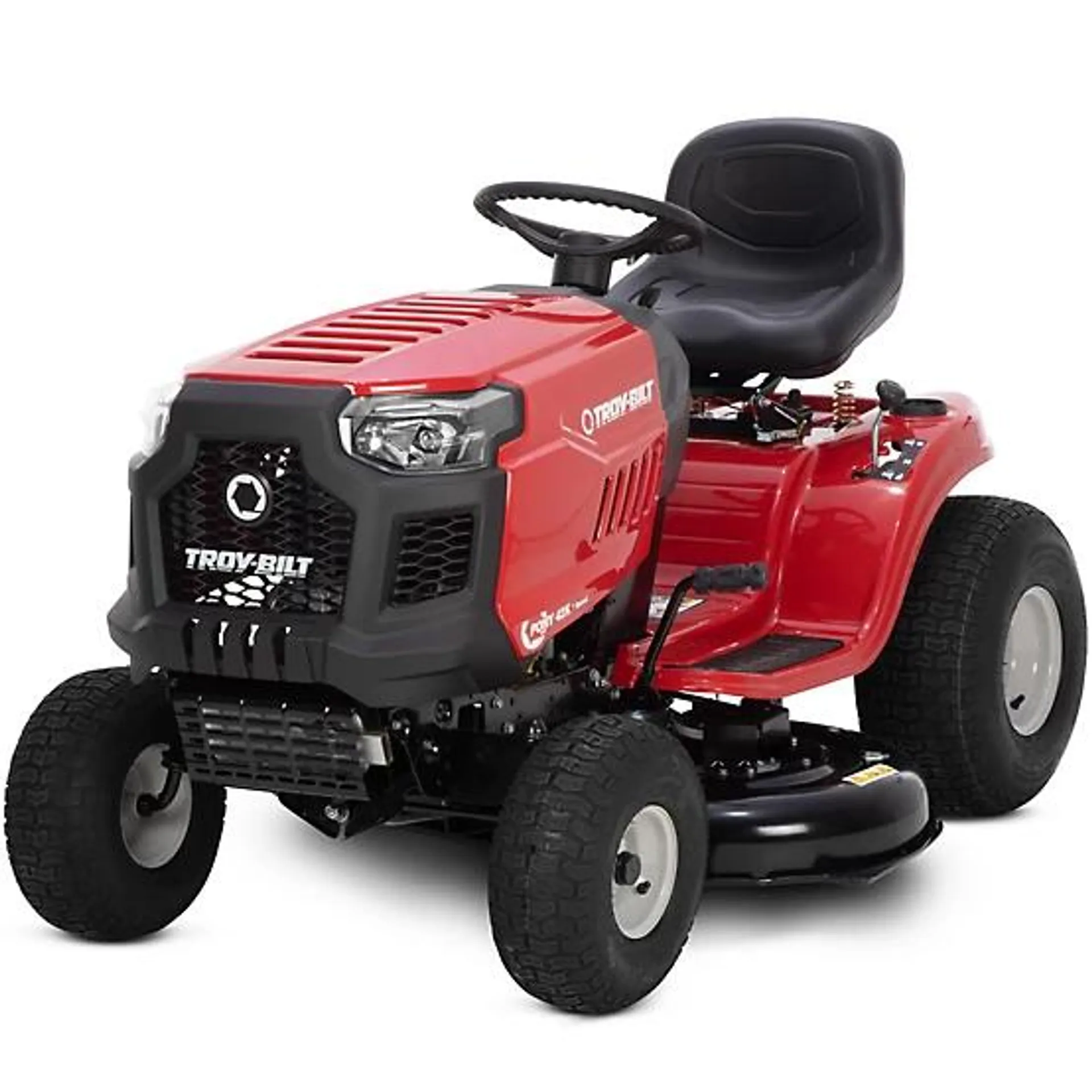 42 in. 15.5 HP Gas-Powered Pony Riding Lawn Mower, Briggs & Stratton Engine, 500cc, Steel Deck