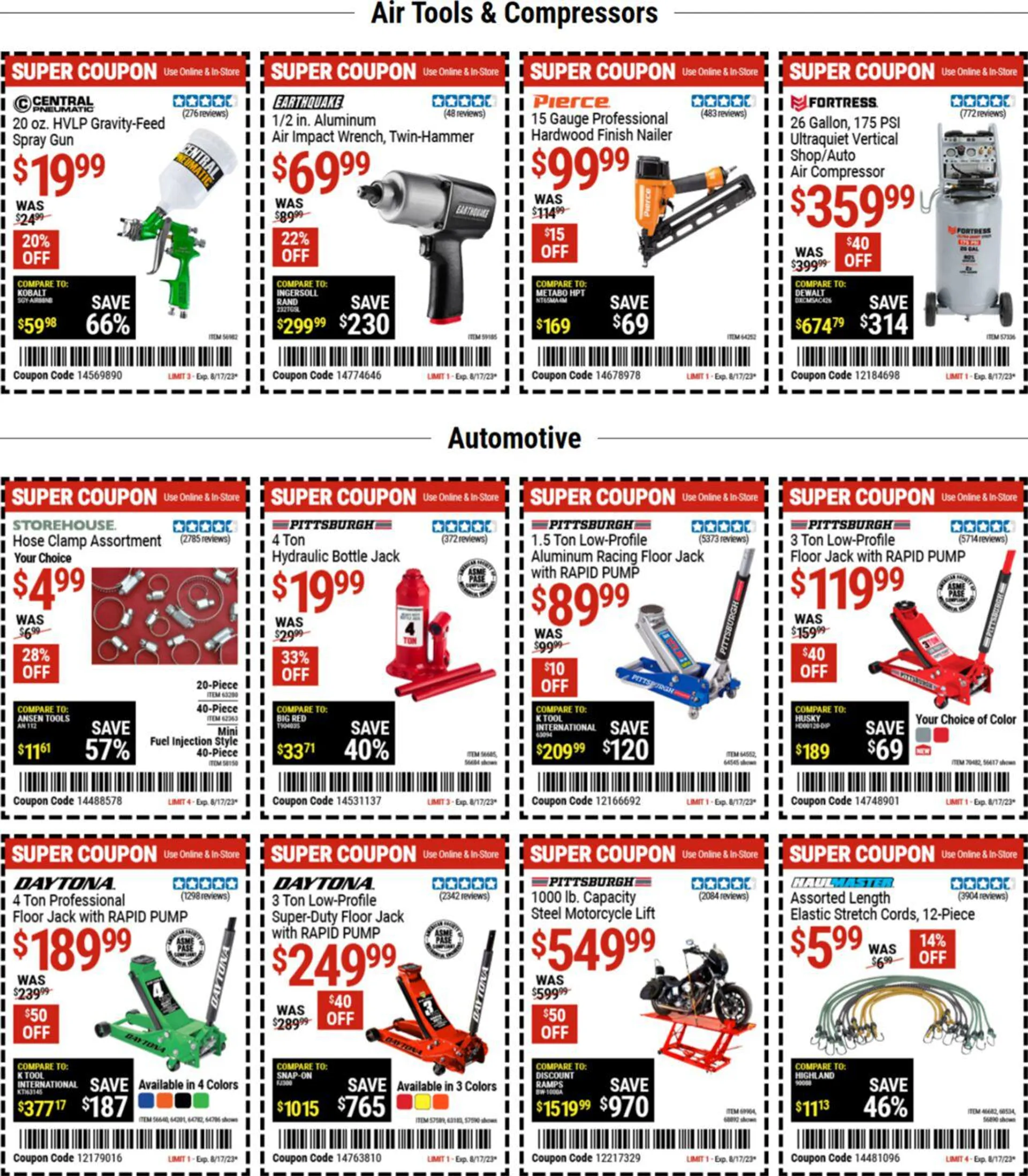 Weekly ad Harbor Freight from August 1 to August 14 2023 - Page 1