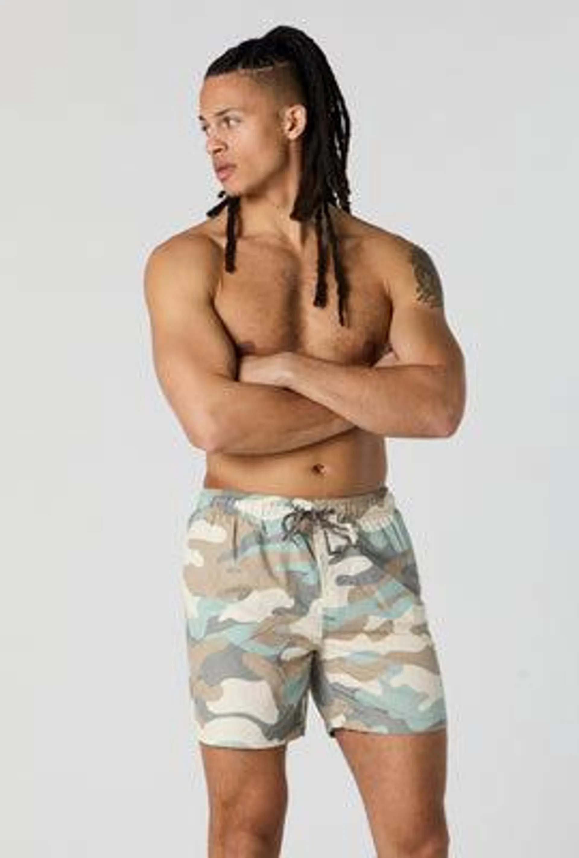 Camo Print Board Short