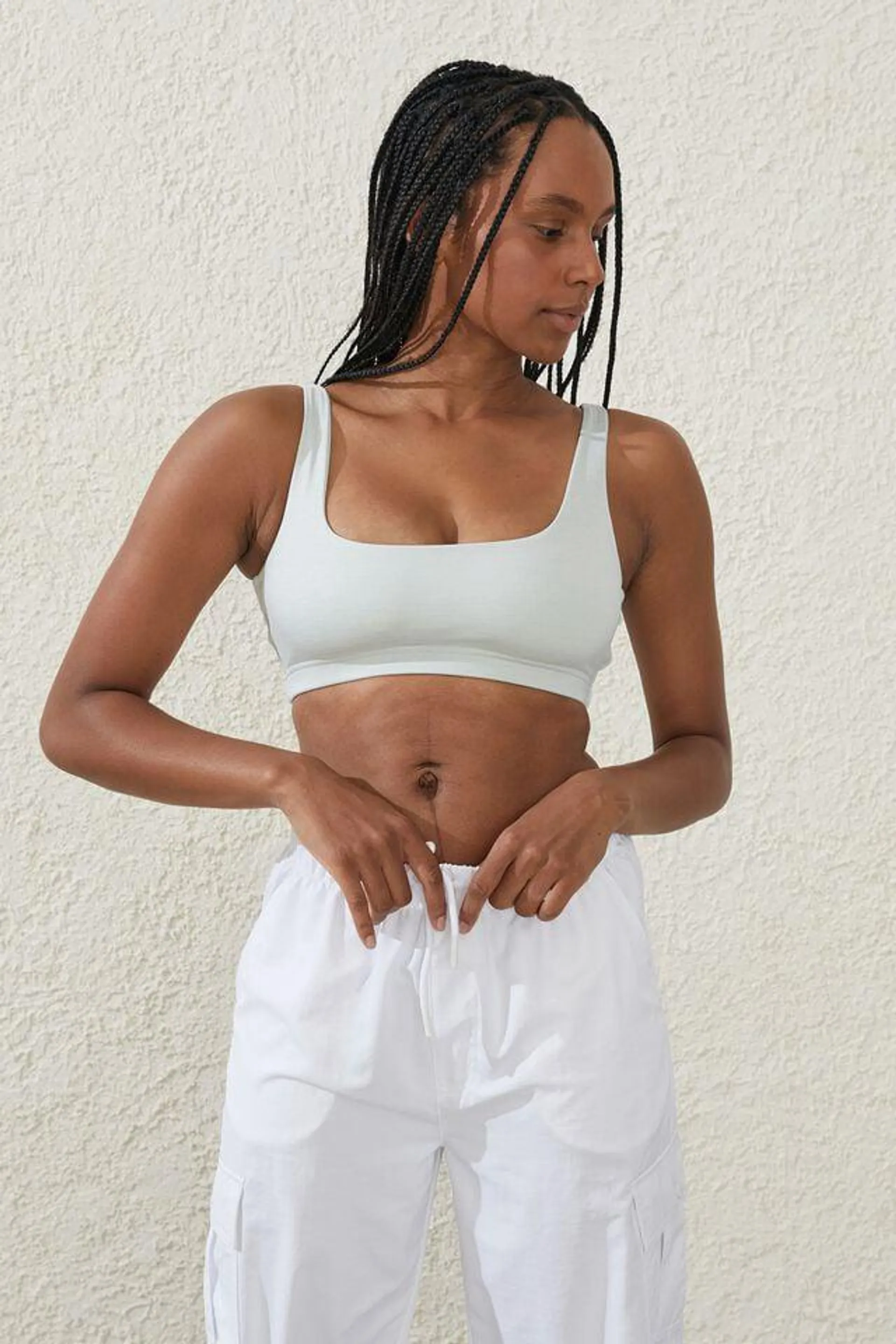 Recycled Square Neck Crop