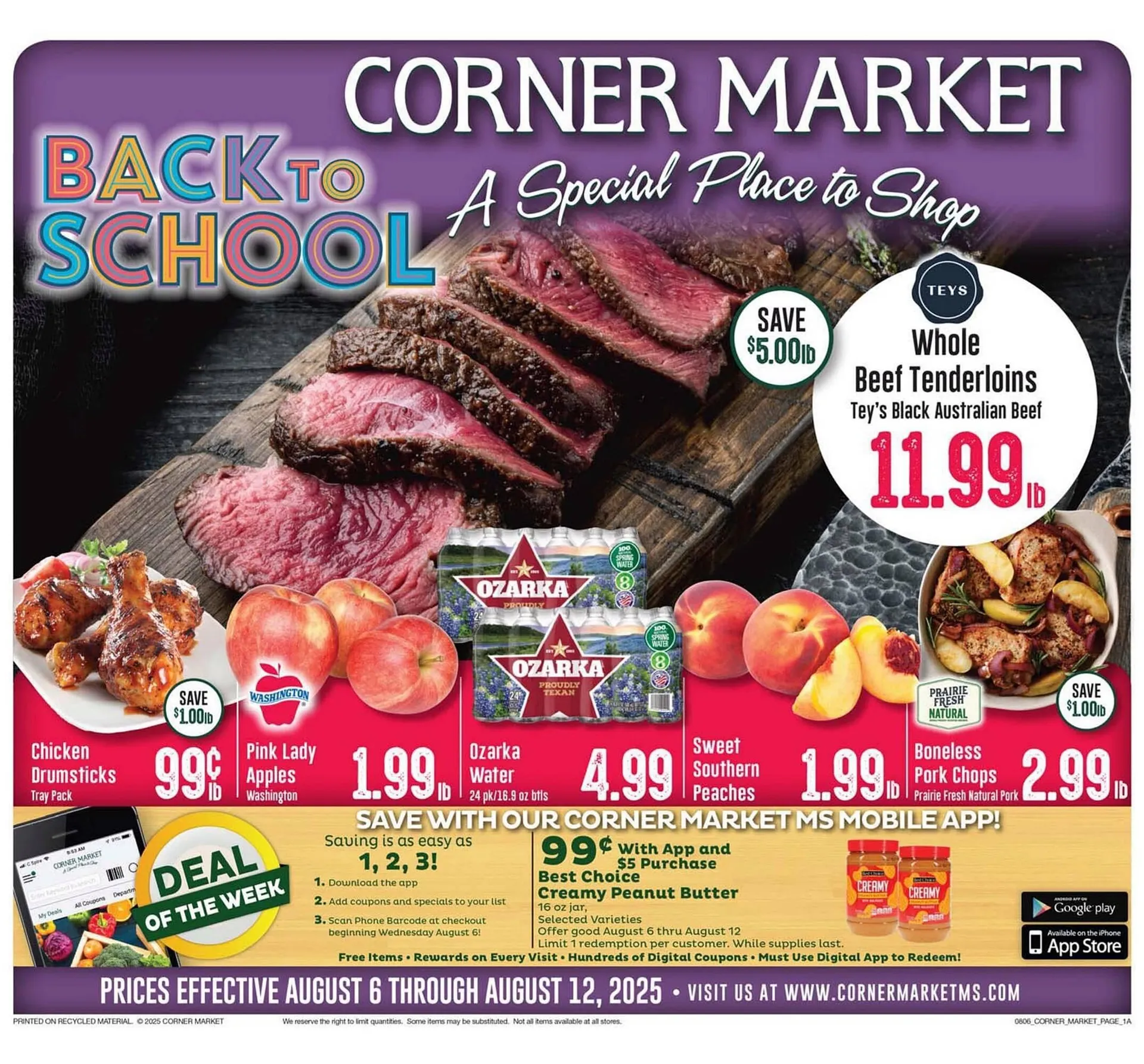 Weekly ad Corner Market ad from August 6 to August 12 2025 - Page 1