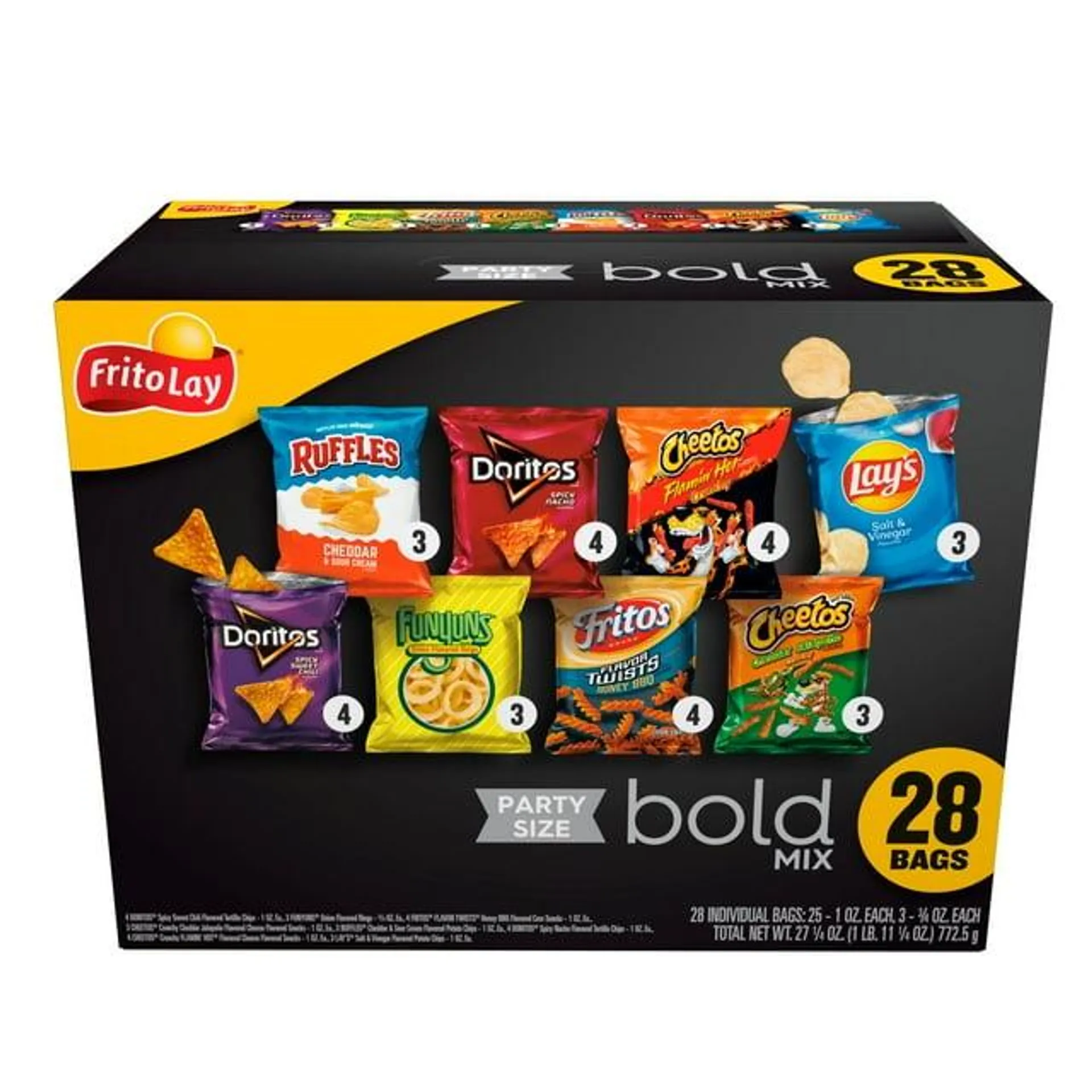 Frito-Lay Bold Mix Variety Pack Snack Chips, 28 Count Bags